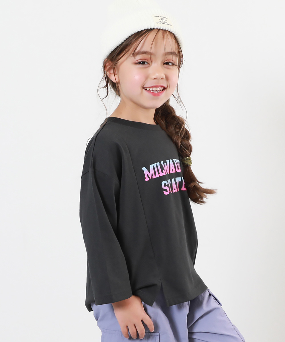 devirock 長袖tシャツ ロンt キッズ ガールズ アソートデザイン