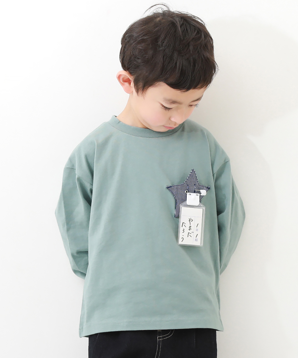 子供服 名札穴あかない 長袖Tシャツキッズ ベビー 男の子 女の子 トップス 長袖Tシャツ ロンT デビロック devirock｜devirockstore｜04