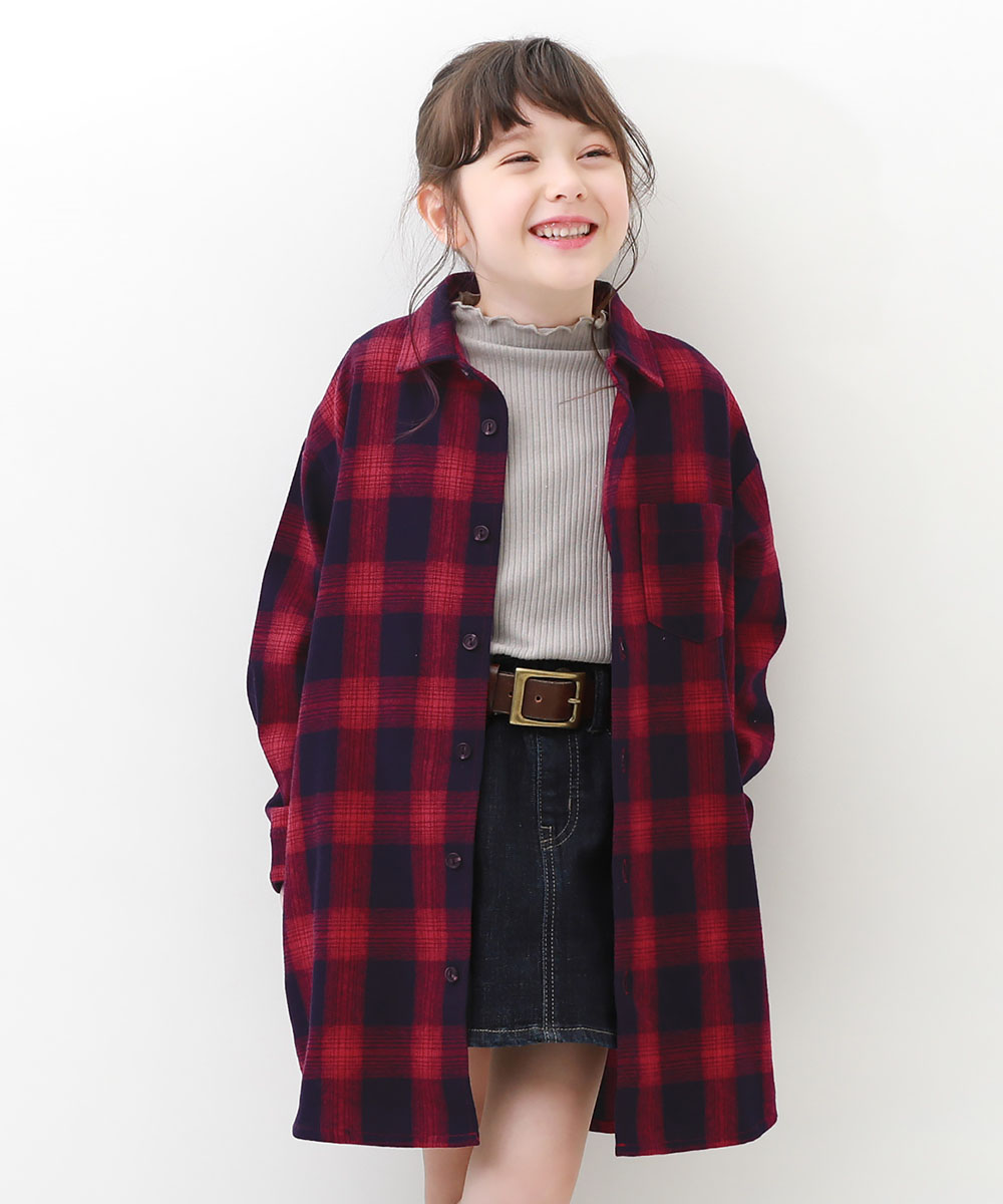 devirock（デビロック） 長袖ワンピース ワンピース 綿100% チェック柄