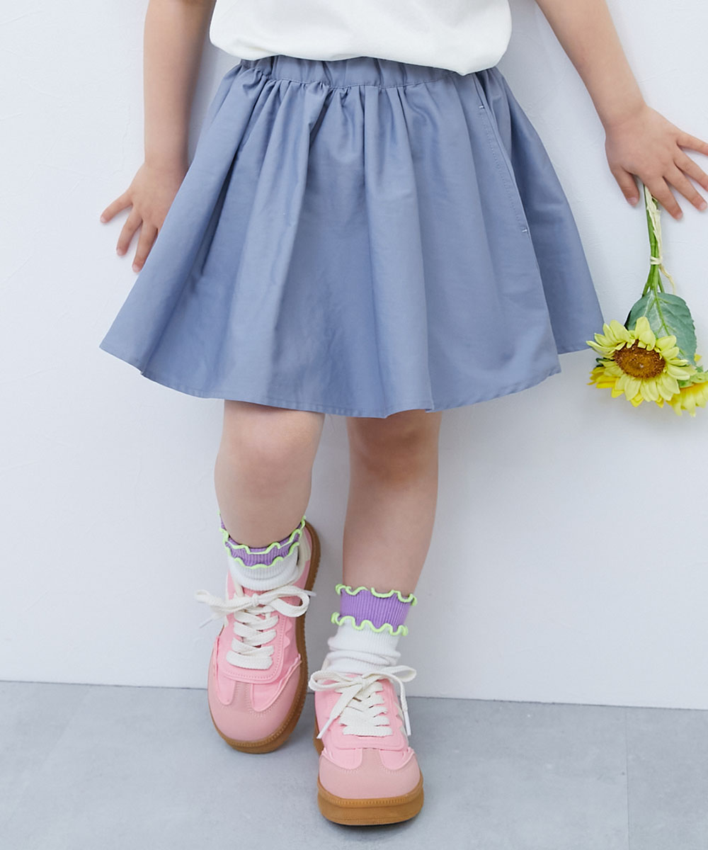 ミニスカート インナーパンツ付 ボトムス スカート スカッツ ふわっと広がる ボリュームギャザー ミニ丈スカッツ devirock 26summer_girls | devirock | 04