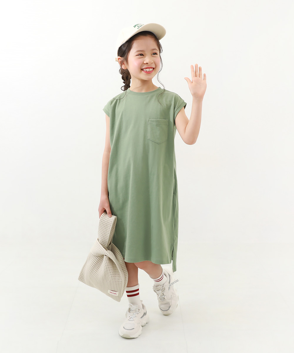 子供服 ボックスタンクワンピースキッズ 女の子 半袖ワンピース ノースリーブワンピース ワンピース デビロック devirock | devirock | 05
