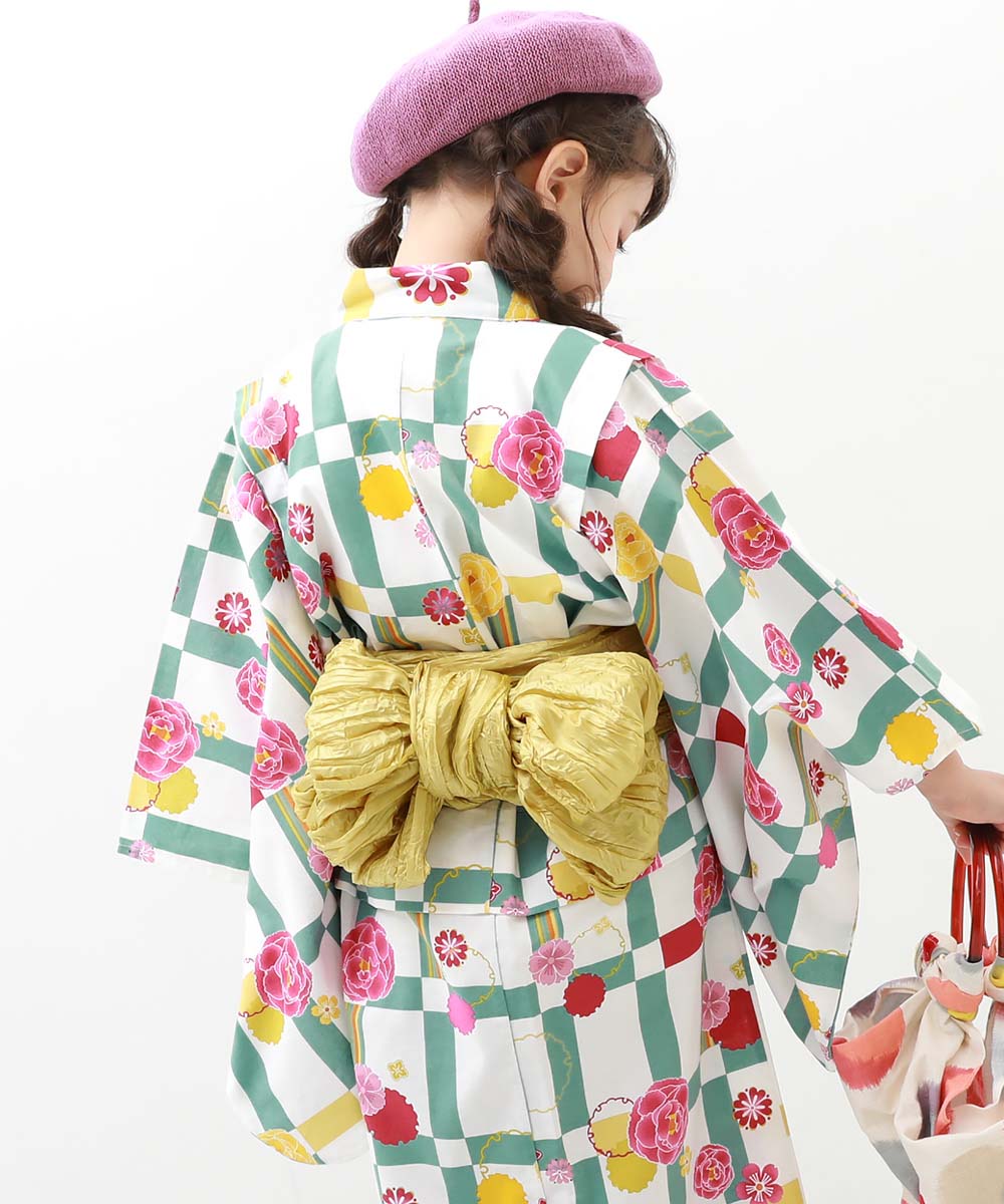 浴衣 着付けかんたん 兵児帯付き浴衣 キッズ ベビー服 子供服 女の子  デビロック devirock | devirock | 08