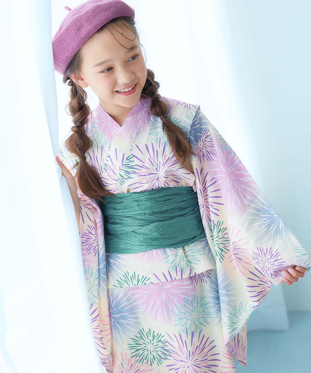 品質が 浴衣 devirock 着付けかんたん ベビー服 キッズ 兵児帯付き浴衣 その他