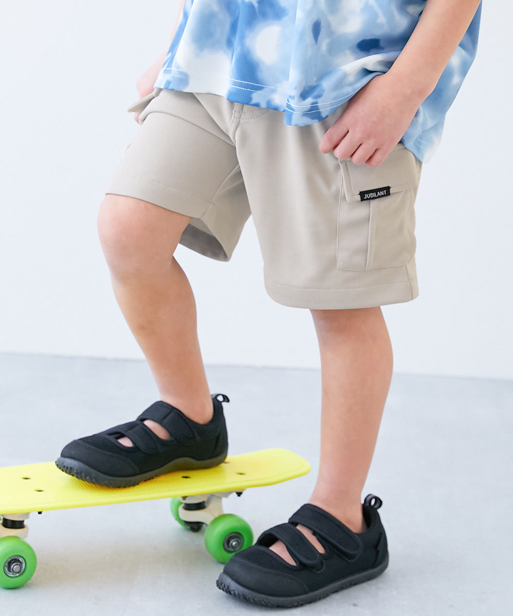 半ズボン 短パン ウエストゴム ハーフパンツ ショートパンツ ボトムス 【涼感 サラッとメッシュ】カーゴハーフパンツ キッズ 子供服 devirock heatstroke | devirock | 02