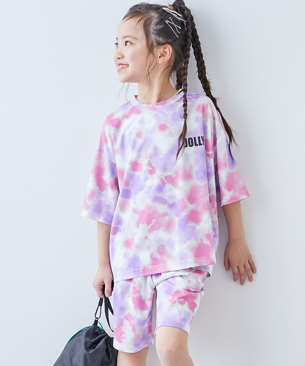 パジャマ 半袖パジャマ ルームウェア 半袖ルームウェア 【ワンマイルにも】速乾 サラっとストレッチ メッシュ タイダイパジャマ | devirock | 03