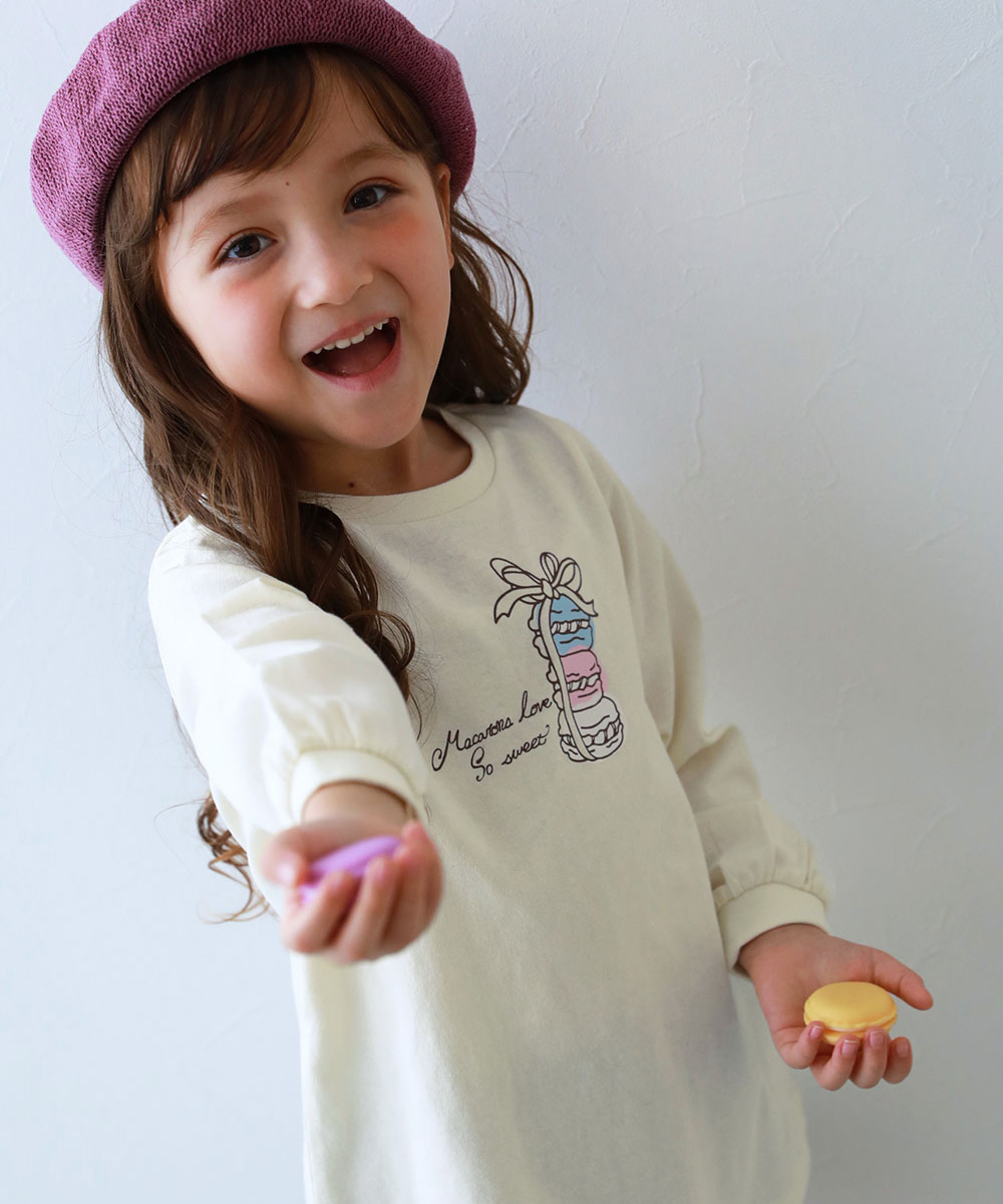 devirock（デビロック） ロンT トップス 綿100％ デビラボ プリント