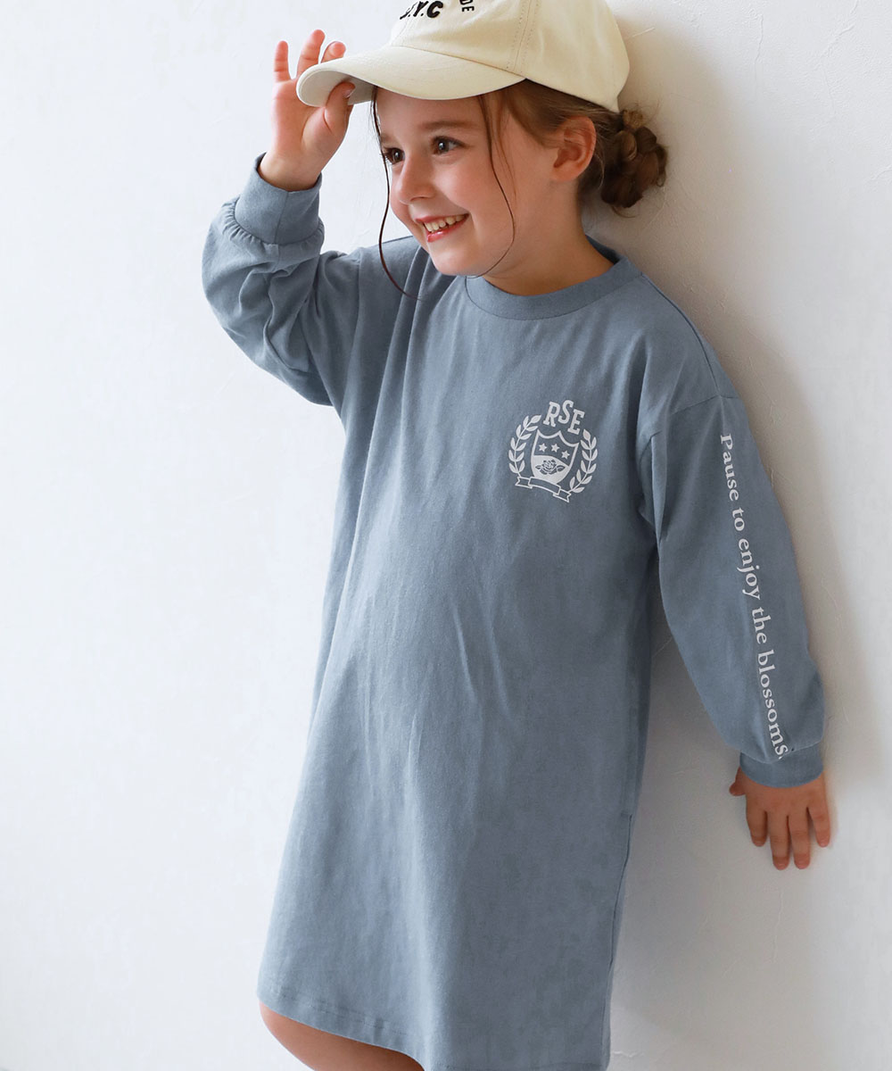 長袖ワンピース ワンピース 綿100％ デビラボ プリント 長袖ワンピース キッズ 子供服 女の子  デビロック devirock | devirock | 03