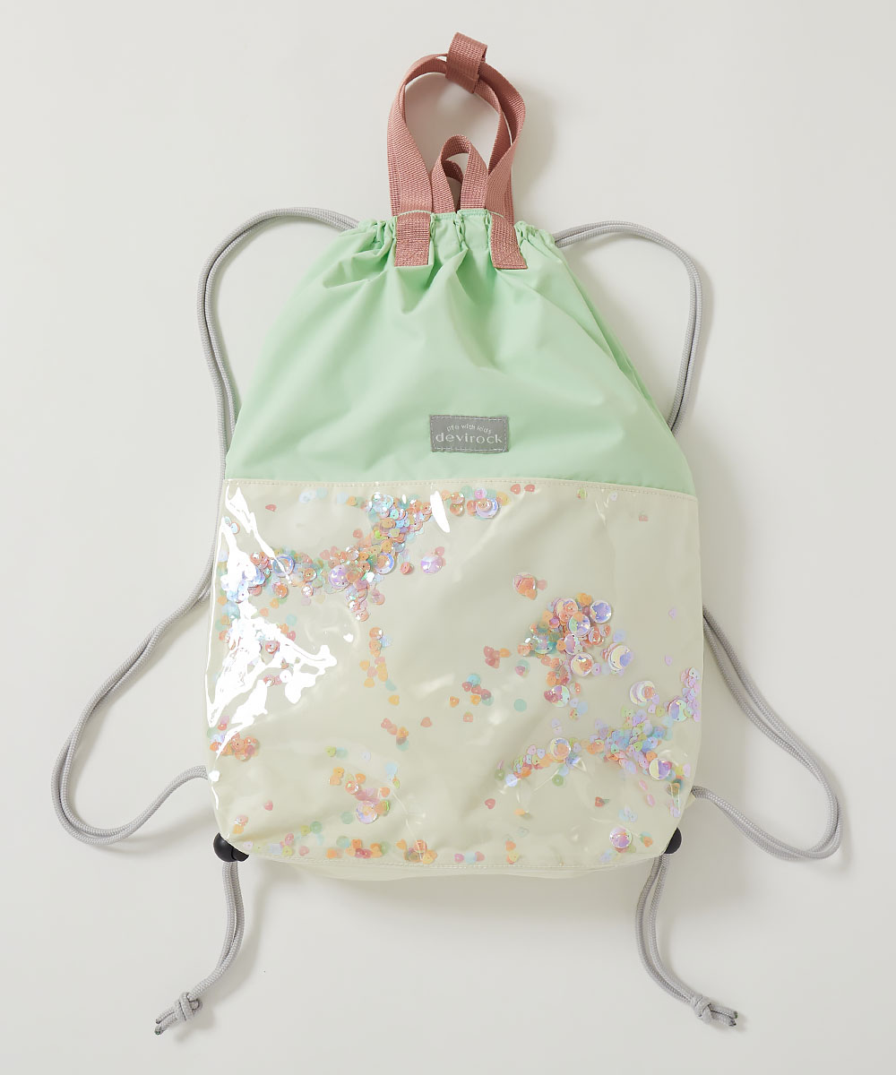 きらきら ランドセルの上から背負える ナップサック キッズ 子供服 女の子  デビロック devirock | devirock | 03