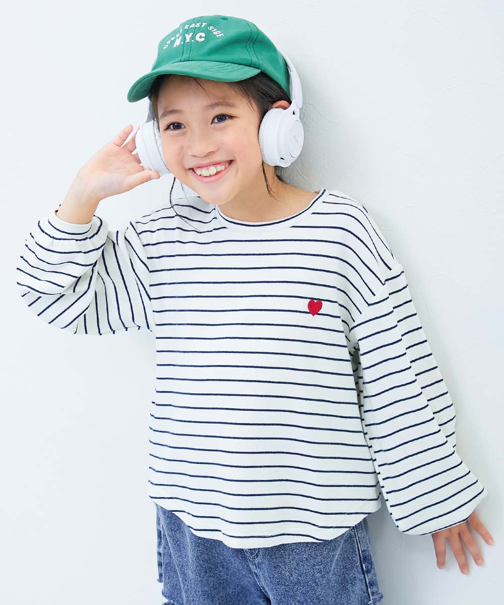 ami グレー 長袖Tシャツ ハート刺繍 ami グレー 長袖Tシャツ ハート刺繍