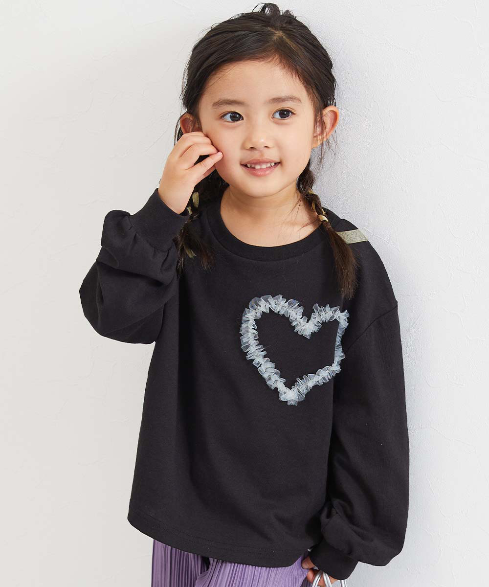 ロンT トップス えらべるチュールモチーフ 長袖Tシャツ キッズ 子供服 女の子 デビロック devirock 26ss_girls | devirock | 02