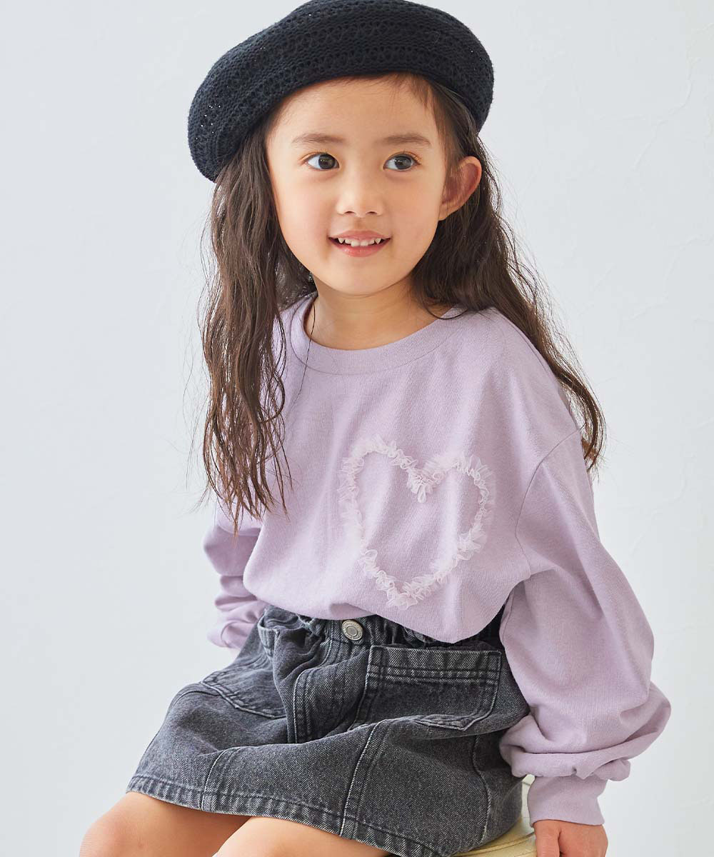 ロンT トップス えらべるチュールモチーフ 長袖Tシャツ キッズ 子供服 女の子 デビロック devirock 26ss_girls | devirock | 03