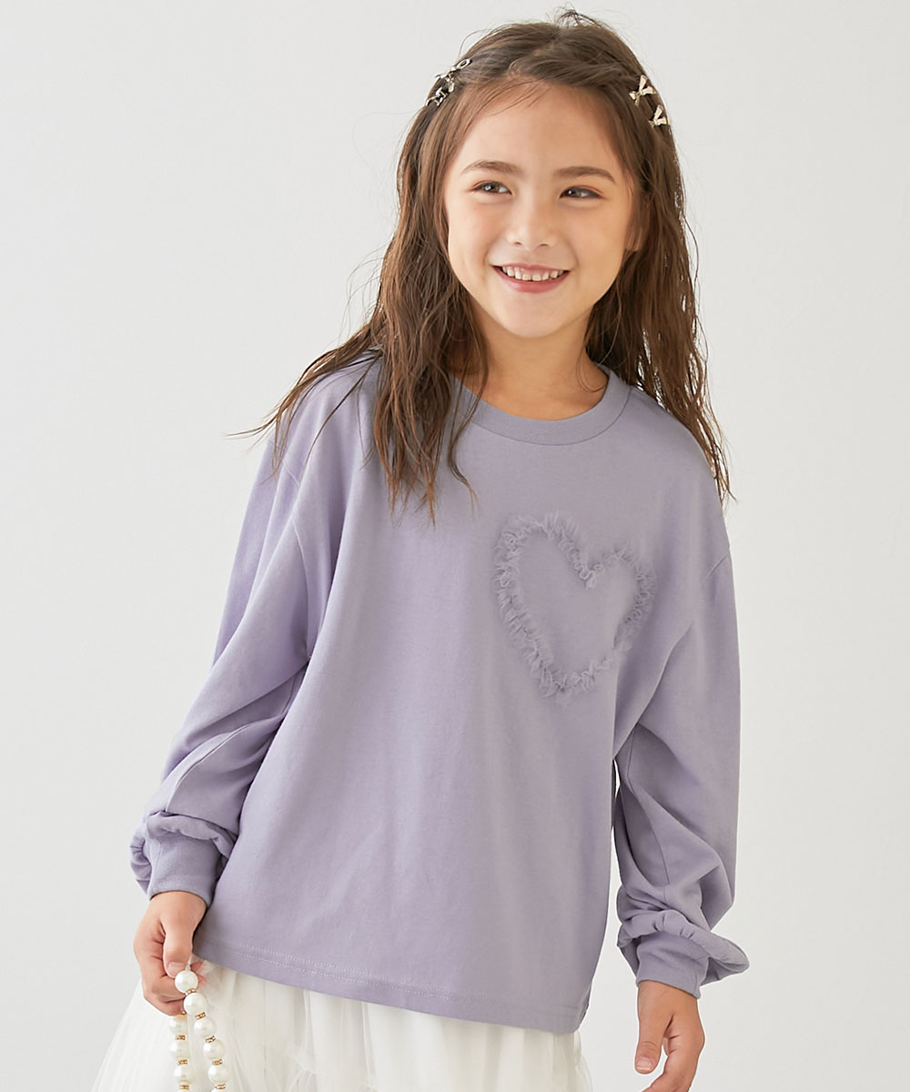 ロンT トップス えらべるチュールモチーフ 長袖Tシャツ キッズ 子供服 女の子 デビロック devirock 26ss_girls | devirock | 06