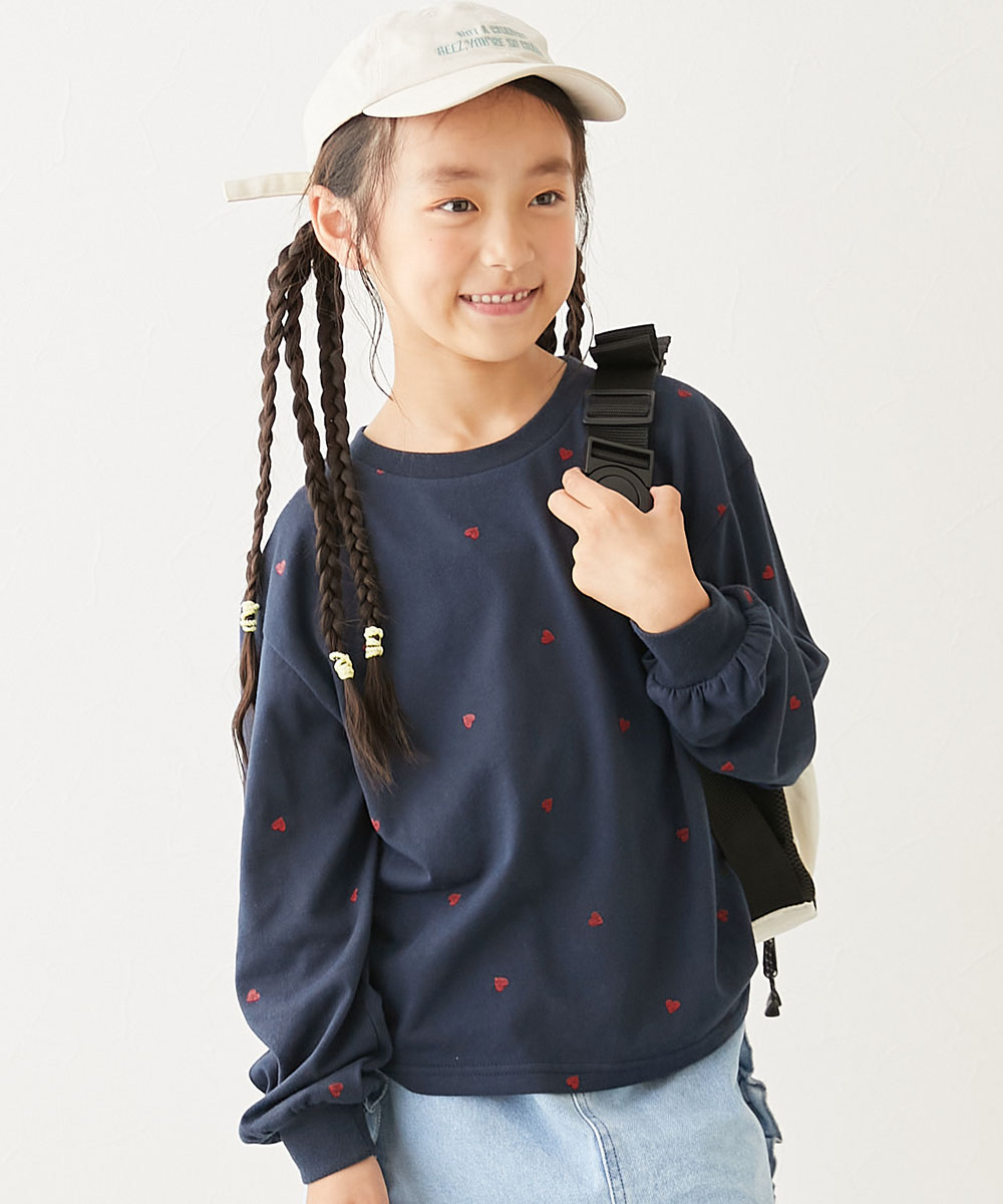 ロンT トップス ハート総柄 長袖Tシャツ キッズ 子供服 女の子  デビロック devirock 26ss_girls | devirock | 05