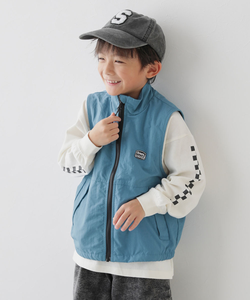希少　Kebos 2way 刺繍　ナイロン　プルオーバー　ジャケット　ベスト devirock アウター ジャケット 水はじく ナイロン ポケッタブル