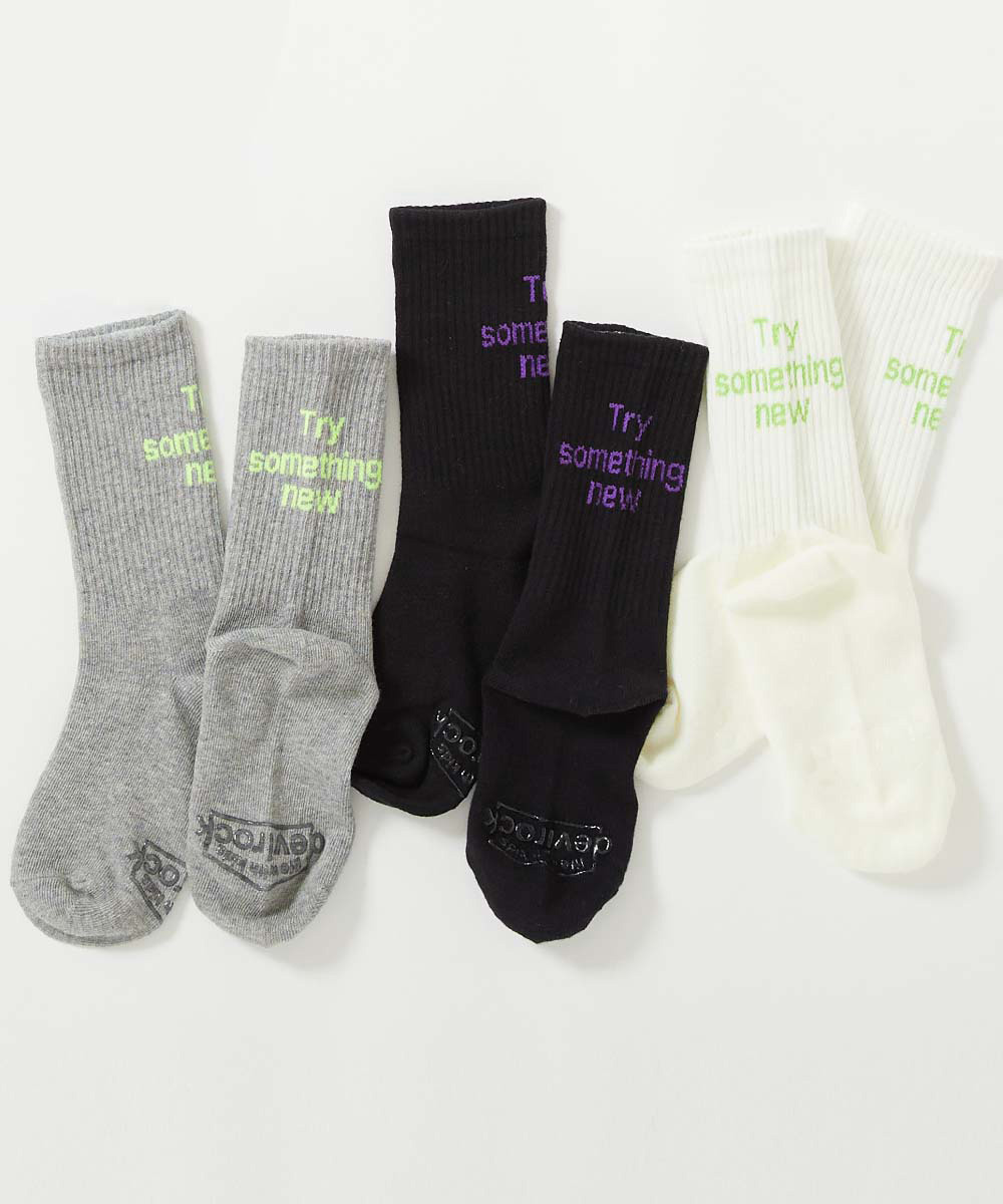 入園 入学 通園 通学 小学校 幼稚園 保育園 運動会 カラーソックス 派手 靴下 親子で使える 3足セット ネオンカラー ロゴソックス キッズ 子供服 devirock | devirock | 04