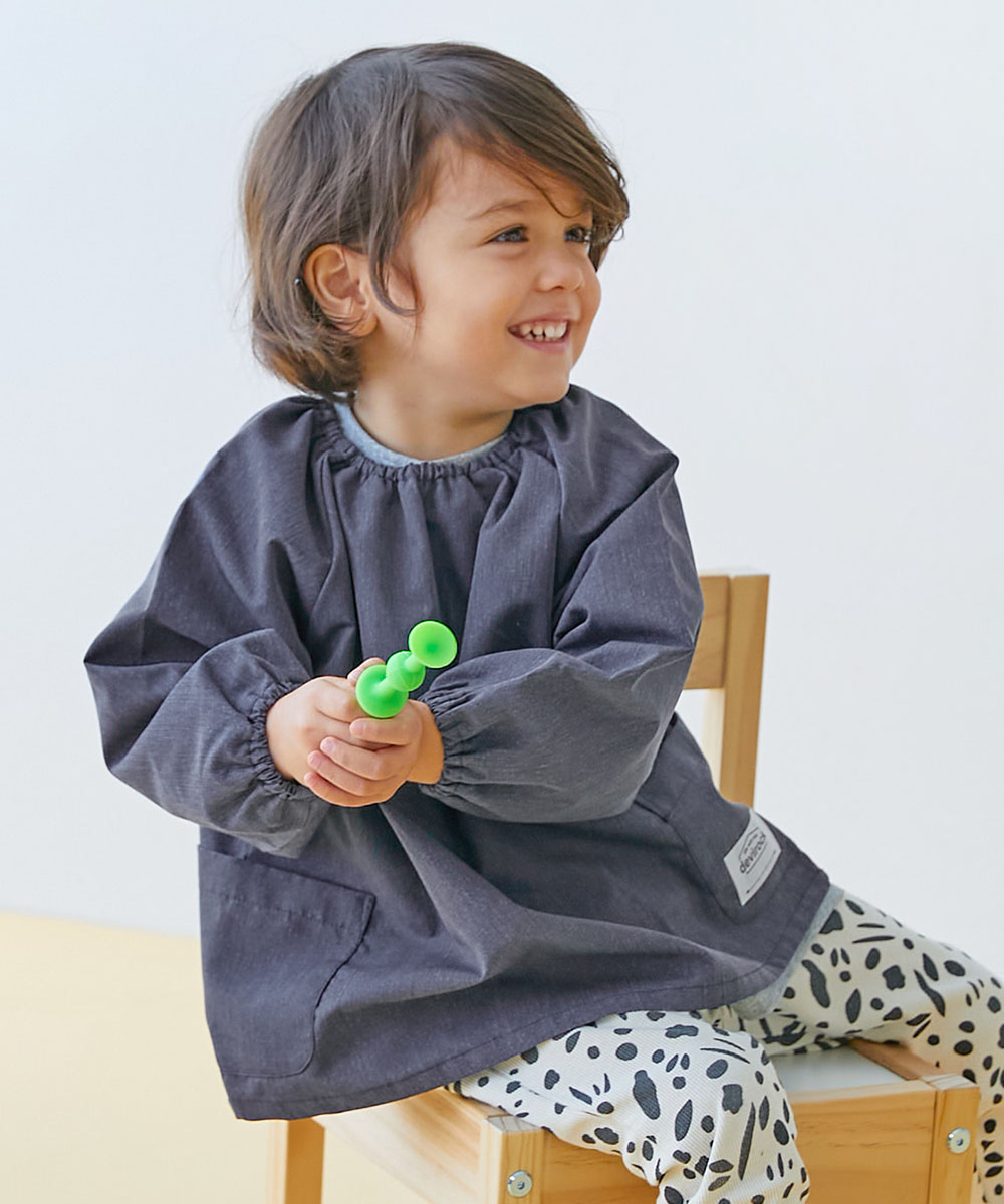 どっちも前 速乾 シワになりにくいスモック キッズ 子供服 男の子 女の子  デビロック devirock | devirock | 04