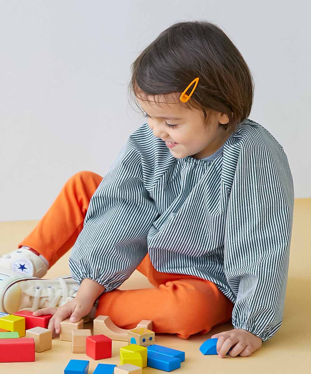 どっちも前 速乾 シワになりにくいスモック キッズ 子供服 男の子 女の子  デビロック devirock | devirock | 05