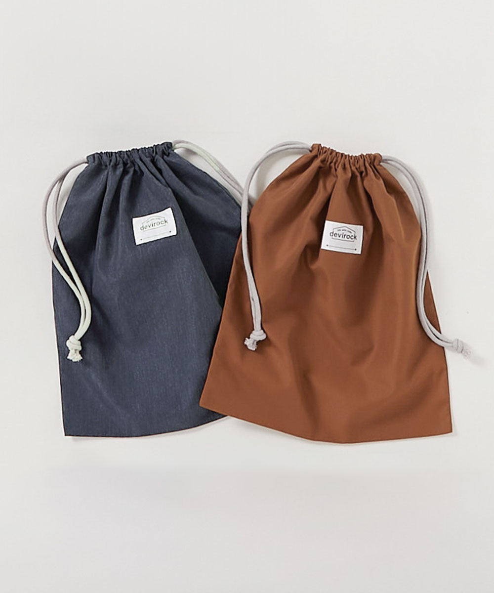 スクールバッグ 巾着 入園 入学 通園 通学 小学校 2枚セット 速乾 シワになりにくい バケット型巾着 大サイズ 子供服 男の子 女の子  デビロック devirock | devirock | 04