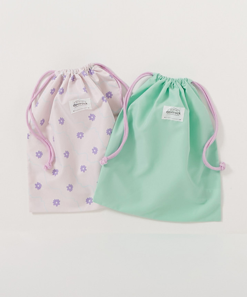 スクールバッグ 巾着 入園 入学 通園 通学 小学校 2枚セット 速乾 シワになりにくい バケット型巾着 大サイズ 子供服 男の子 女の子  デビロック devirock | devirock | 08