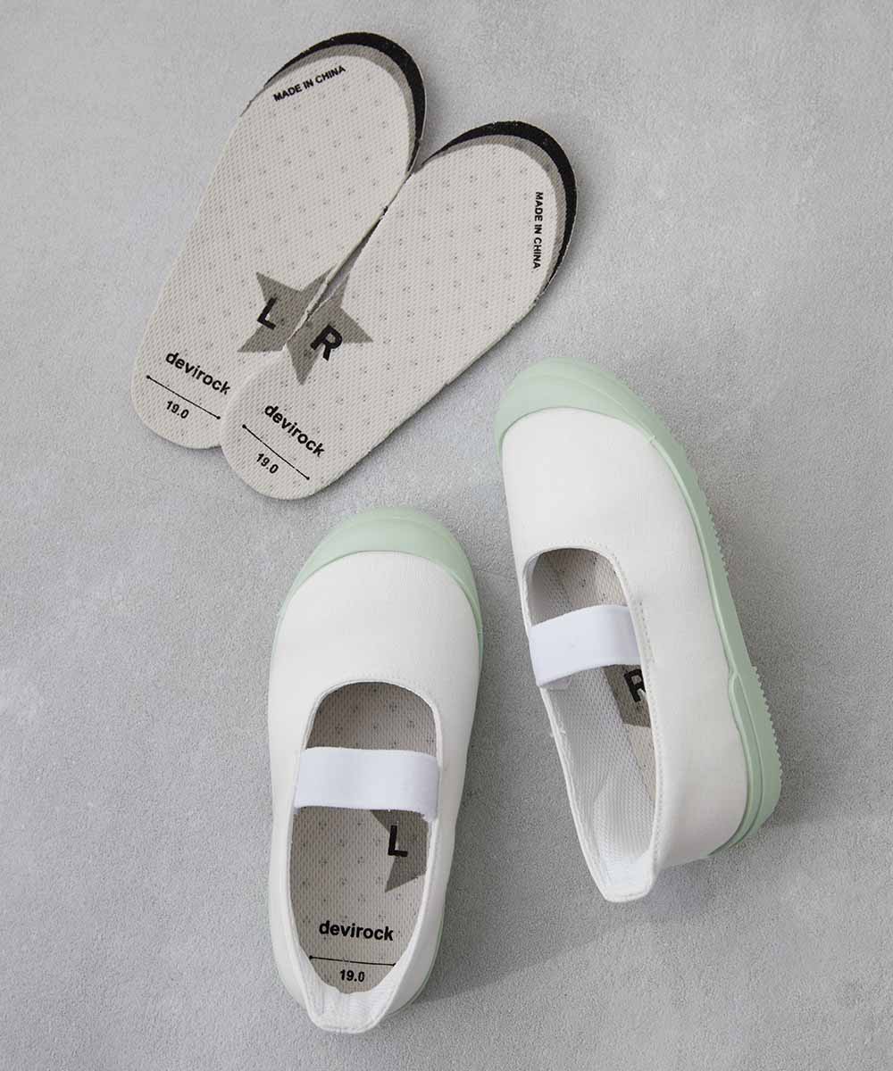 手を使わず立ったまま履ける ゆったりフィット 上履き(上靴) インソール2枚付き キッズ 子供服 男の子 女の子  デビロック devirock | devirock | 04