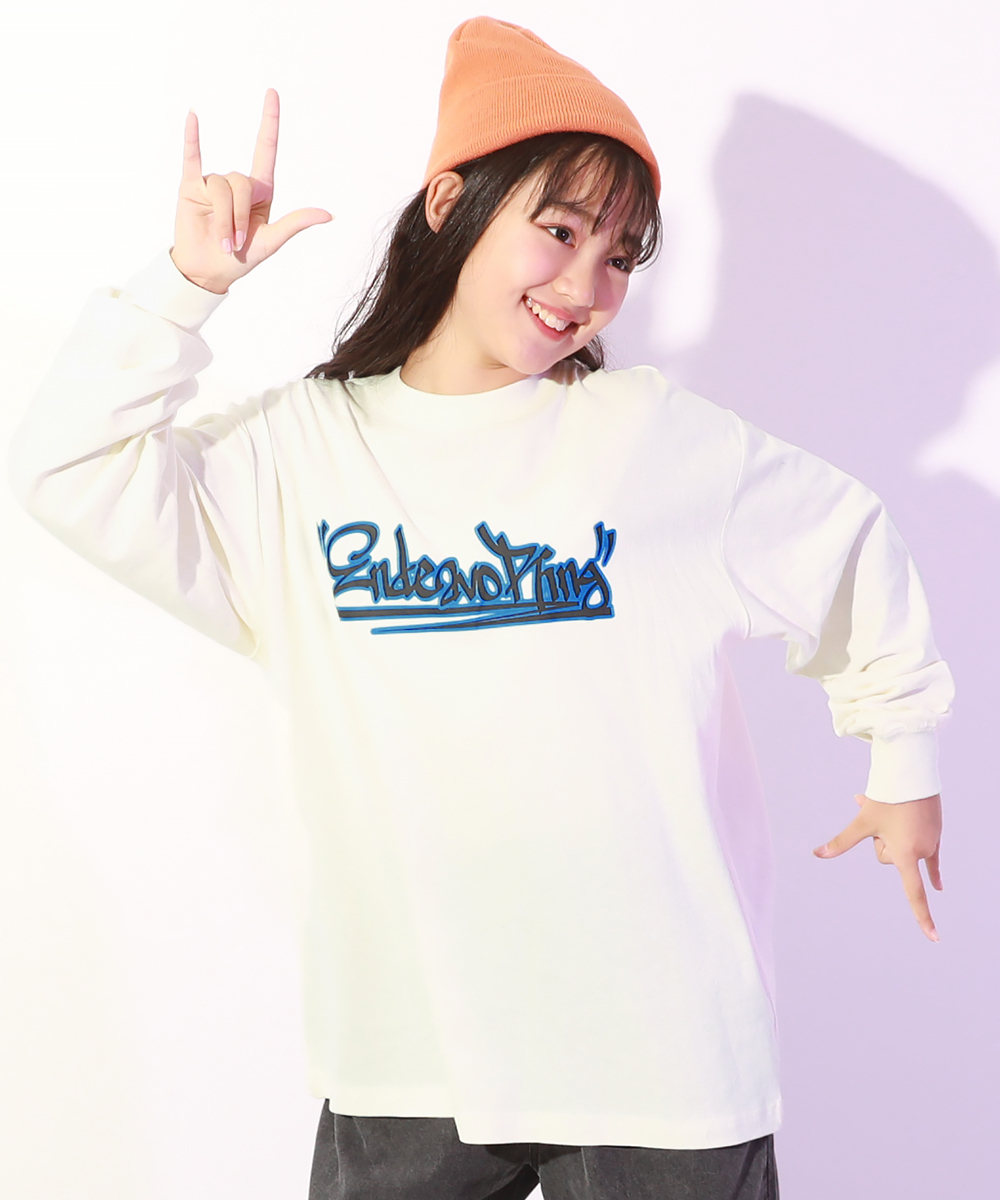 ダンス キッズ 長袖tシャツ 綿100% スーパーBIGシルエット プリント 袖リブ 子供服 男の子 女の子 トップス ロンt DANCE デビロック devirock | devirock | 06