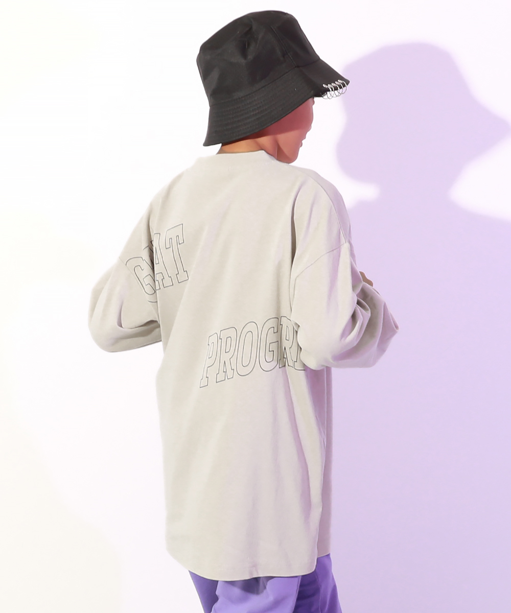 ダンス キッズ 長袖tシャツ 綿100% スーパーBIGシルエット プリント 袖リブ 子供服 男の子 女の子 トップス ロンt DANCE デビロック devirock | devirock | 07