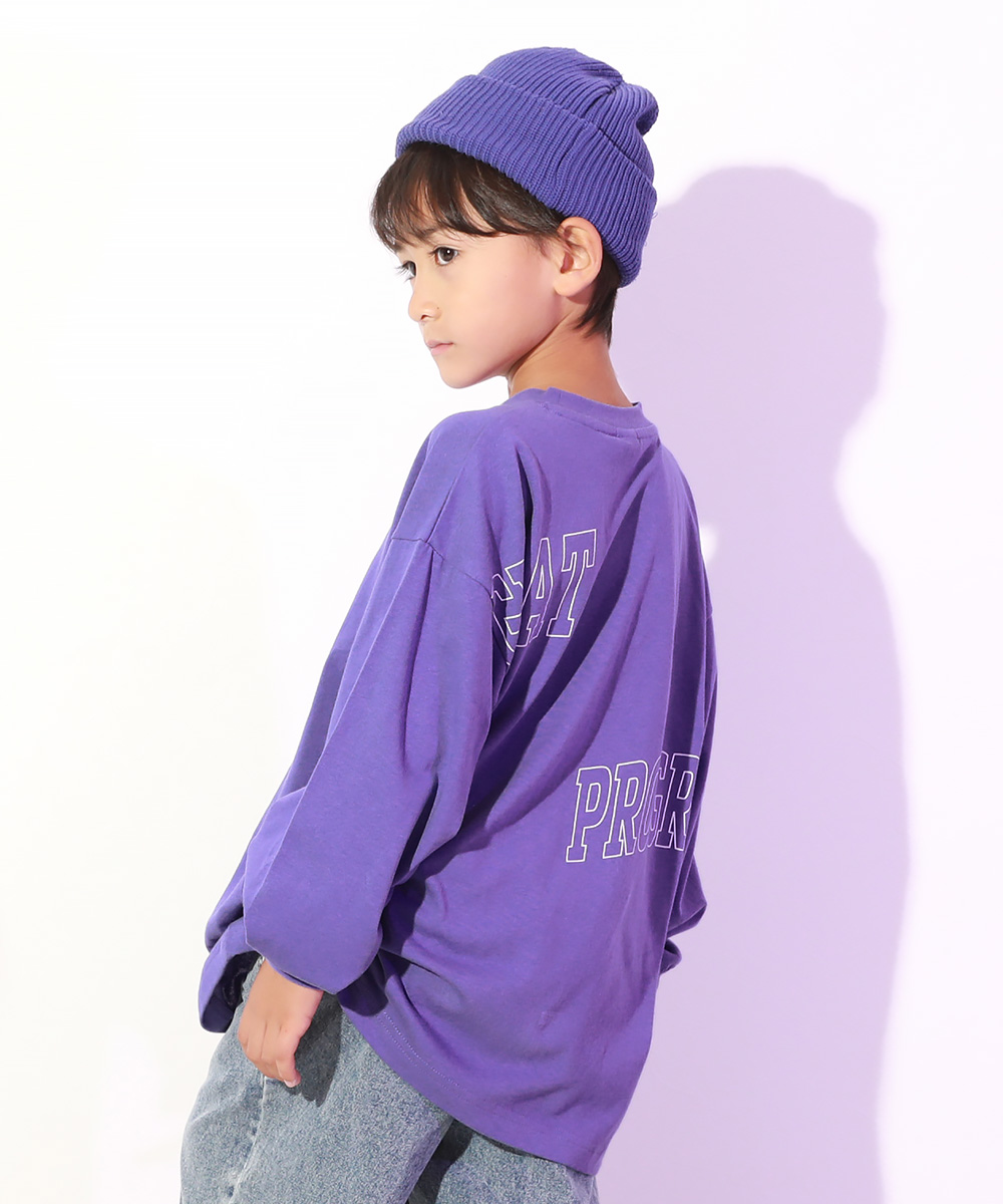 ダンス キッズ 長袖tシャツ 綿100% スーパーBIGシルエット プリント 袖リブ 子供服 男の子 女の子 トップス ロンt DANCE デビロック devirock | devirock | 08