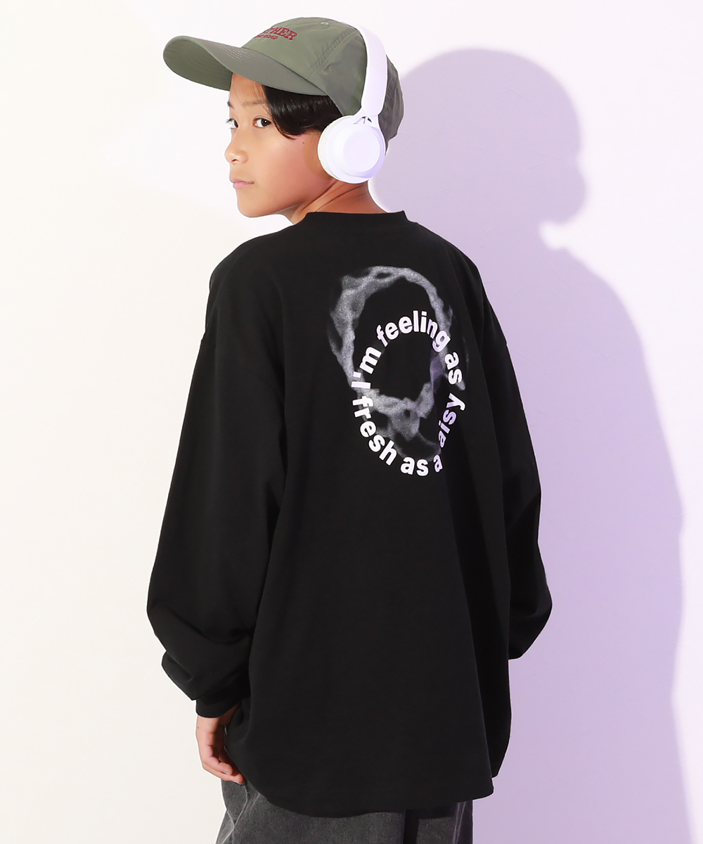 ダンス キッズ 長袖tシャツ 綿100% スーパーBIGシルエット プリント 袖リブ 子供服 男の子 女の子 トップス ロンt DANCE デビロック devirock | devirock | 11