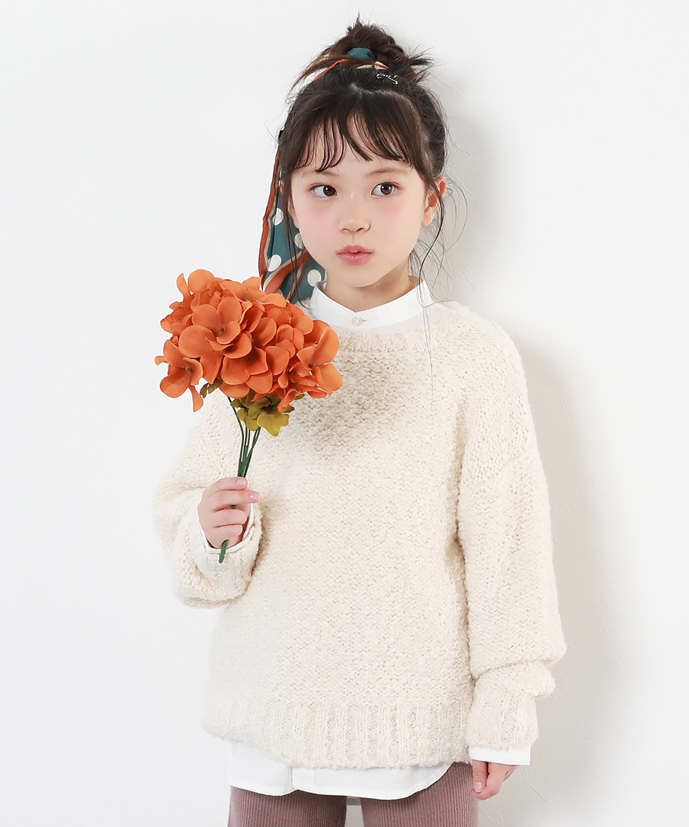 devirock（デビロック） 子供服 洗える モコモコ ブークレー ニット