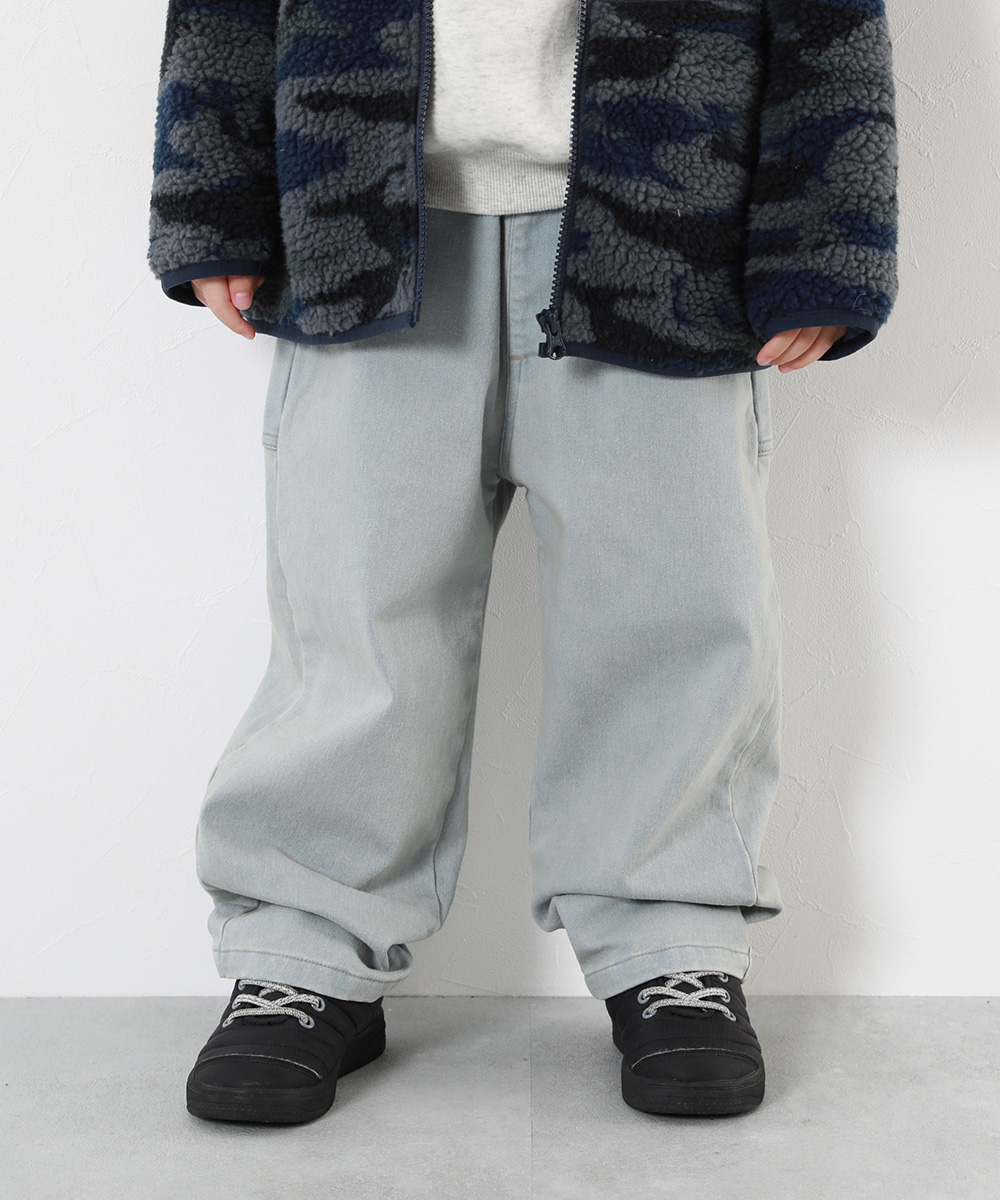devirock（デビロック） 子供服 裏起毛 バルーン デニム パンツキッズ