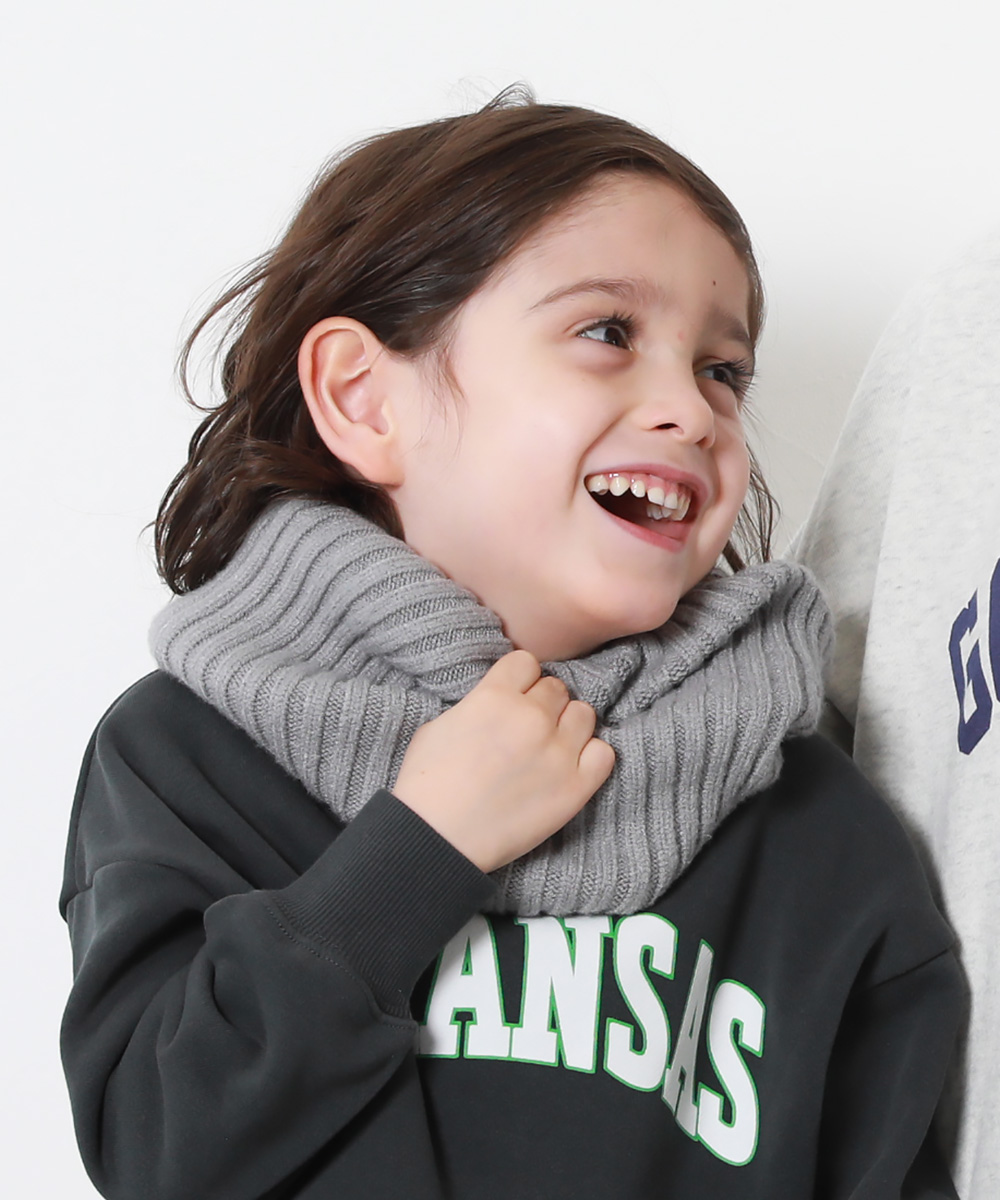 子供服 親子で使える 洗える チクチクしない 素肌ニット スヌードキッズ 男の子 女の子 マフラー スヌード デビロック devirock | devirock | 02