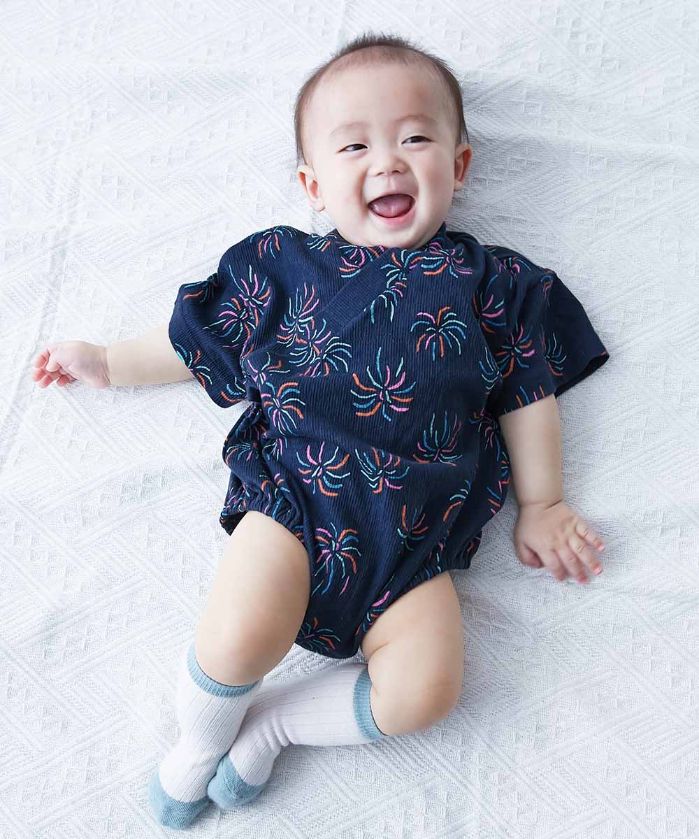 ロビ服　お祭り甚平 Bee des 【浴衣類TIMESALE】 甚平 セット 男の子 女の子 キッズ