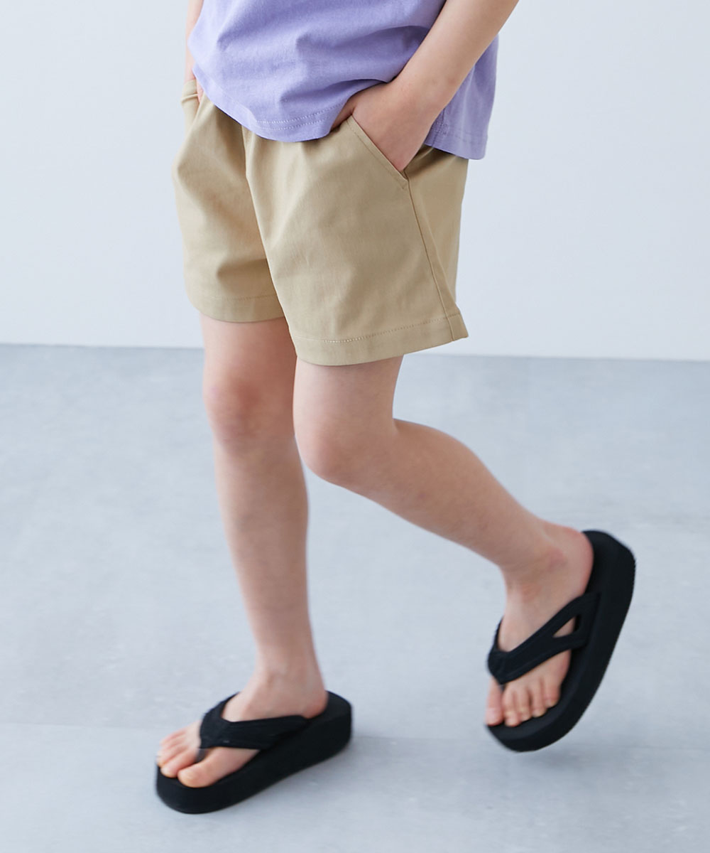 ハーフパンツ ショートパンツ ボトムス よくばりストレッチ ツイル ショートパンツ キッズ 子供服 女の子  デビロック devirock | devirock | 08