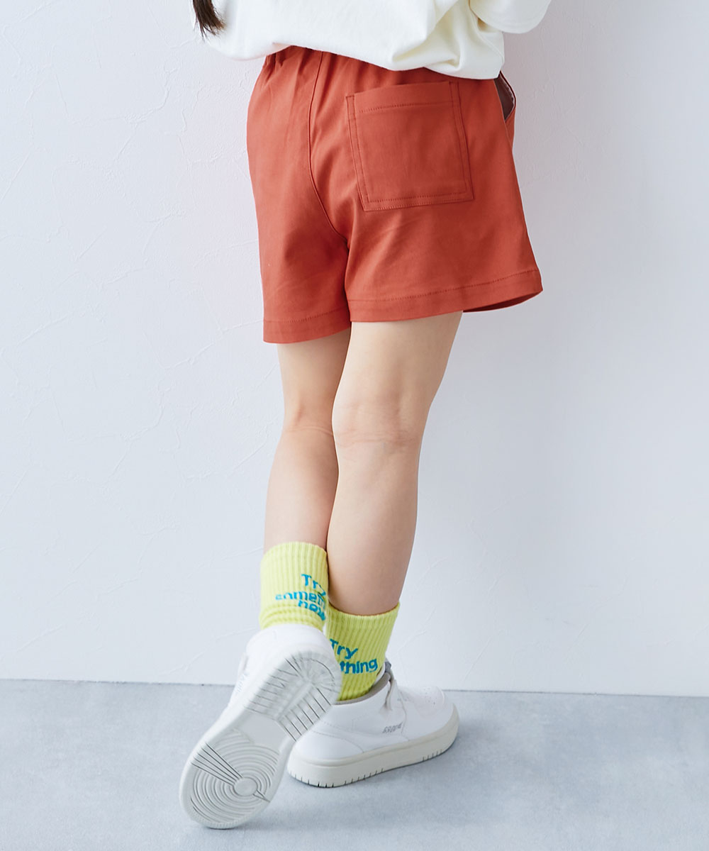 ハーフパンツ ショートパンツ ボトムス よくばりストレッチ ツイル ショートパンツ キッズ 子供服 女の子  デビロック devirock | devirock | 07