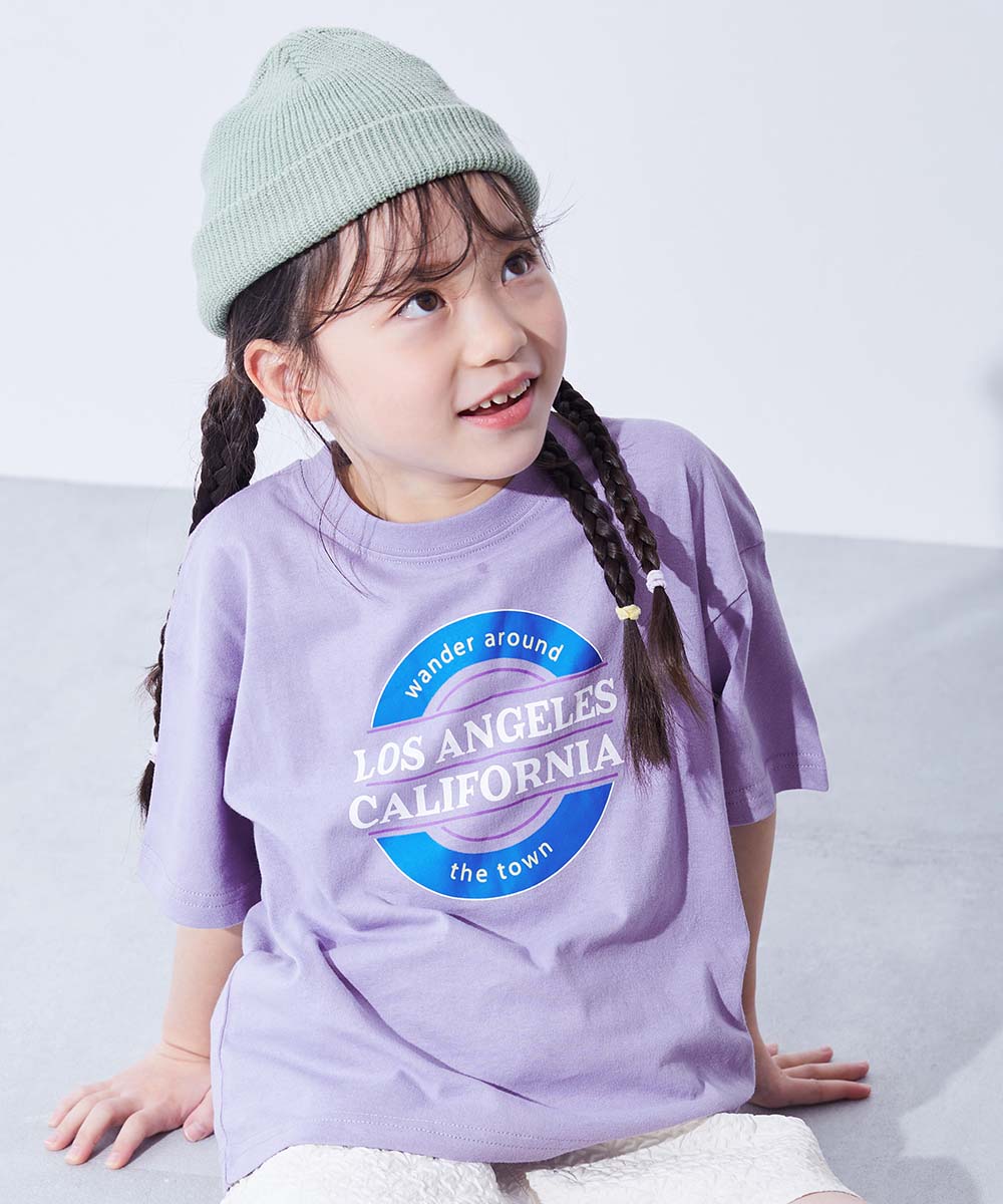 Tシャツ トップス 綿100％ デビラボ ガールズ BIGシルエット プリント半袖Tシャツ キッズ ベビー服 子供服 女の子  デビロック devirock | devirock | 01