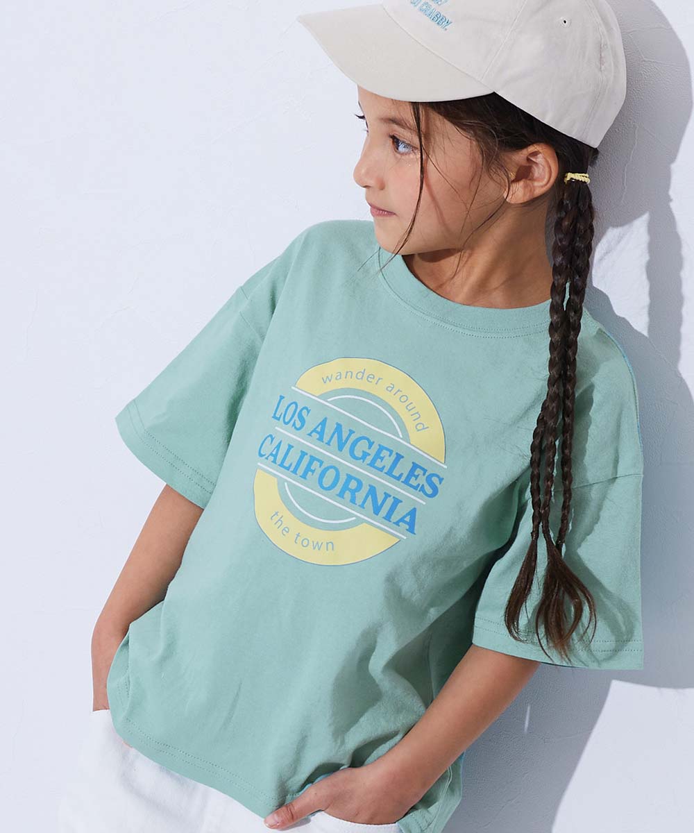 Tシャツ トップス 綿100％ デビラボ ガールズ BIGシルエット プリント半袖Tシャツ キッズ ベビー服 子供服 女の子  デビロック devirock | devirock | 02