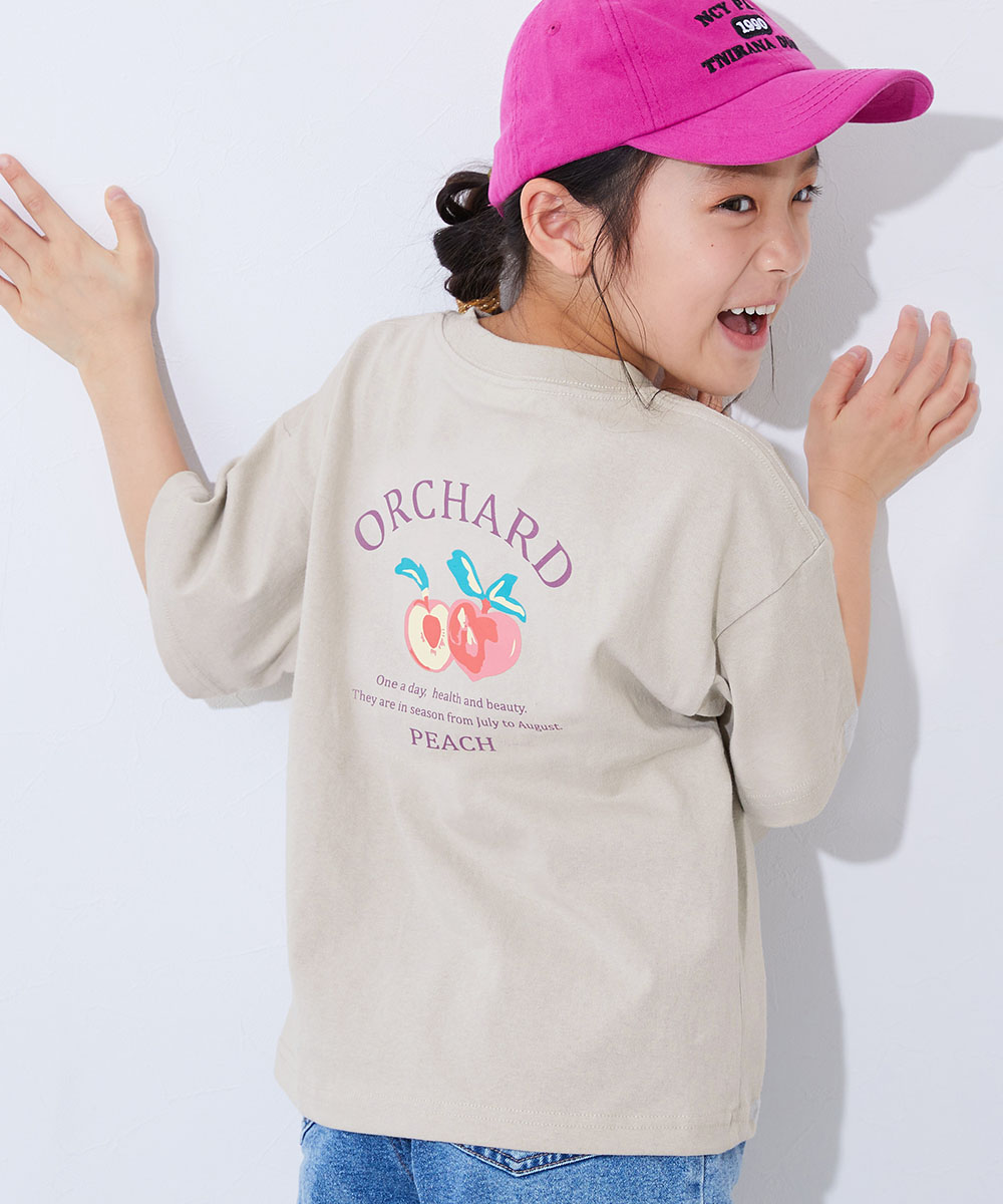 Tシャツ トップス 綿100％ デビラボ ガールズ BIGシルエット プリント半袖Tシャツ キッズ ベビー服 子供服 女の子  デビロック devirock | devirock | 05