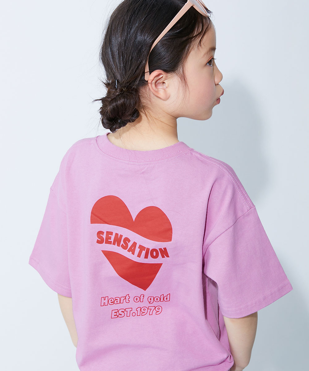 Tシャツ トップス 綿100％ デビラボ ガールズ BIGシルエット プリント半袖Tシャツ キッズ ベビー服 子供服 女の子  デビロック devirock | devirock | 07