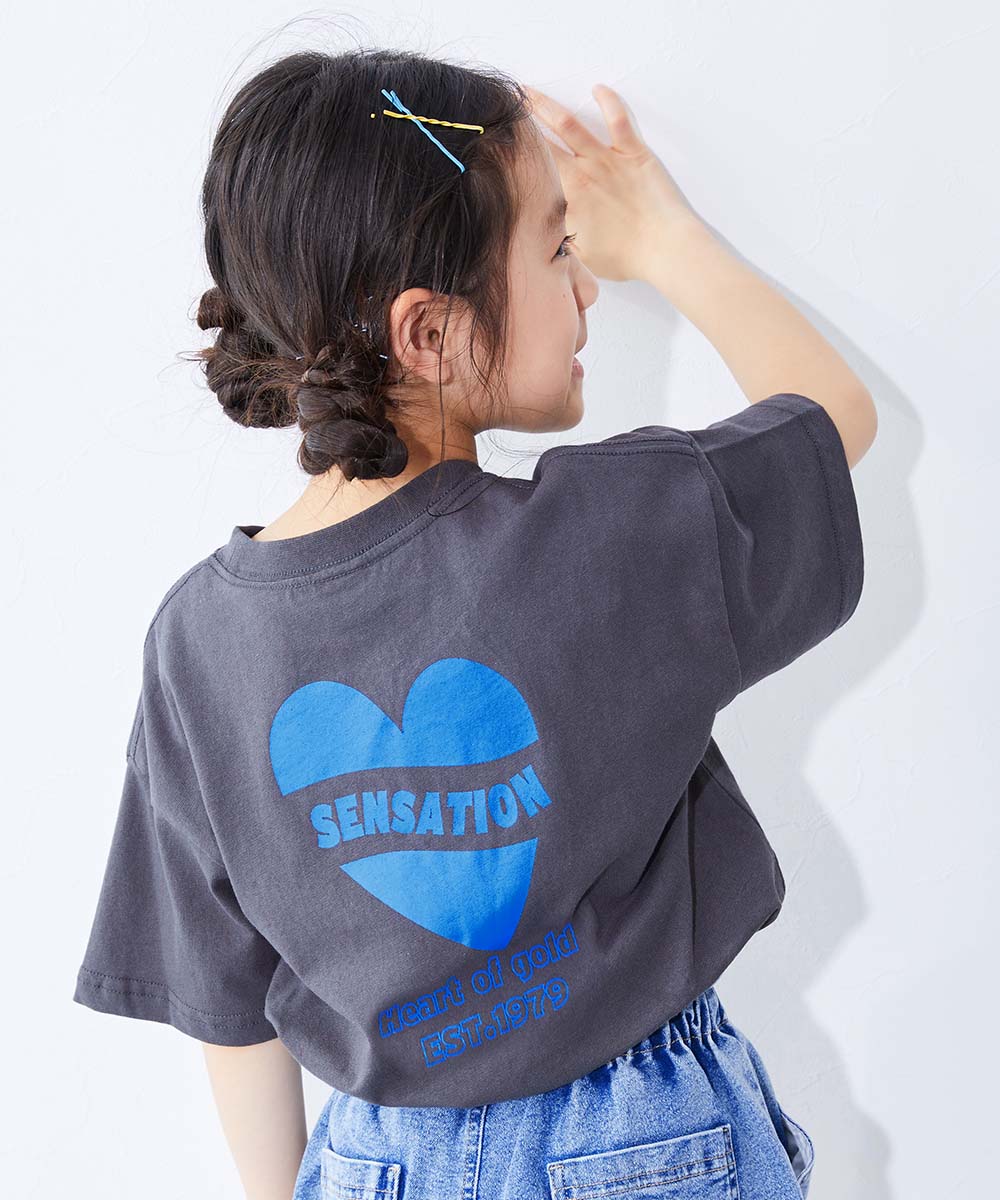 Tシャツ トップス 綿100％ デビラボ ガールズ BIGシルエット プリント半袖Tシャツ キッズ ベビー服 子供服 女の子  デビロック devirock | devirock | 08
