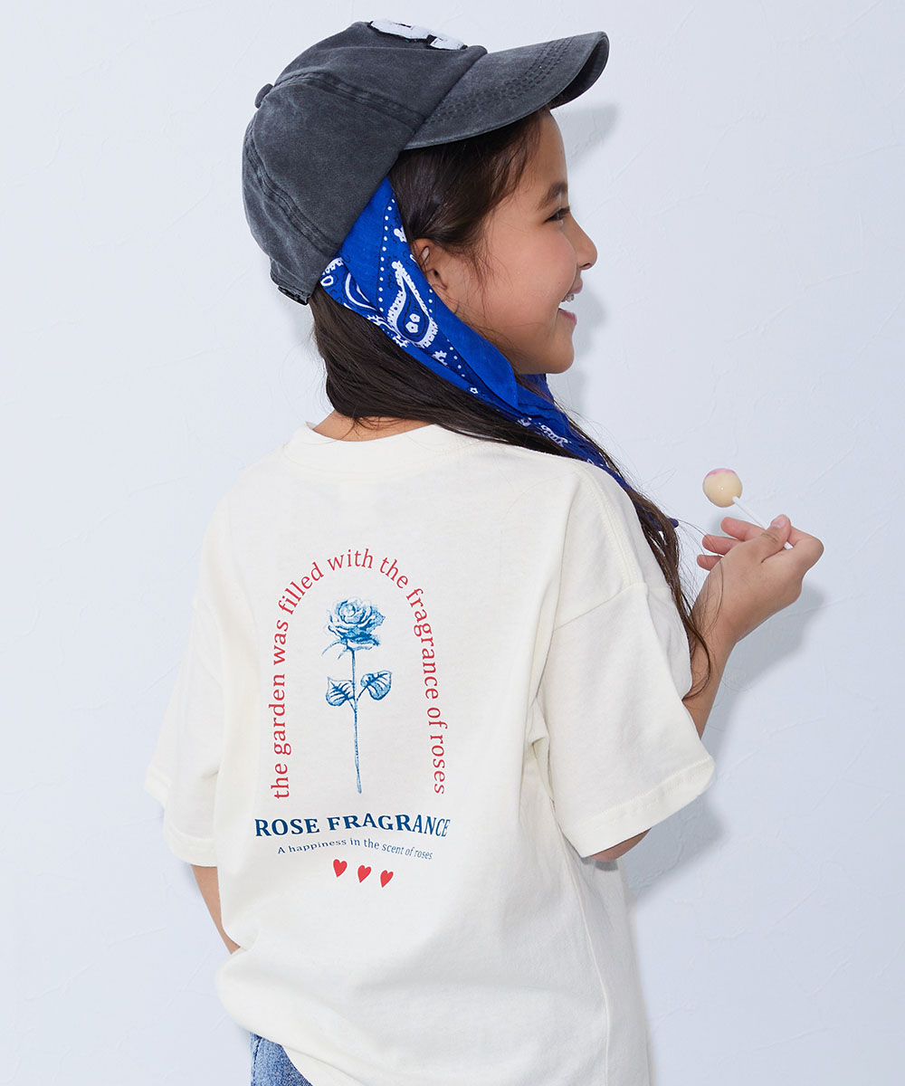 Tシャツ トップス 綿100％ デビラボ ガールズ BIGシルエット プリント半袖Tシャツ キッズ ベビー服 子供服 女の子  デビロック devirock | devirock | 09