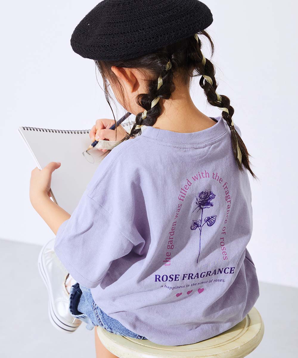 Tシャツ トップス 綿100％ デビラボ ガールズ BIGシルエット プリント半袖Tシャツ キッズ ベビー服 子供服 女の子  デビロック devirock | devirock | 10