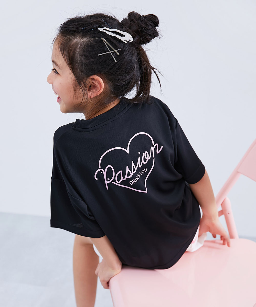 ロゴ プリント 速乾 トップス 【涼感 サラッとメッシュ】× デビラボ ガールズ プリント 半袖Tシャツ キッズ デビロック 26summer_girls heatstroke | devirock | 07