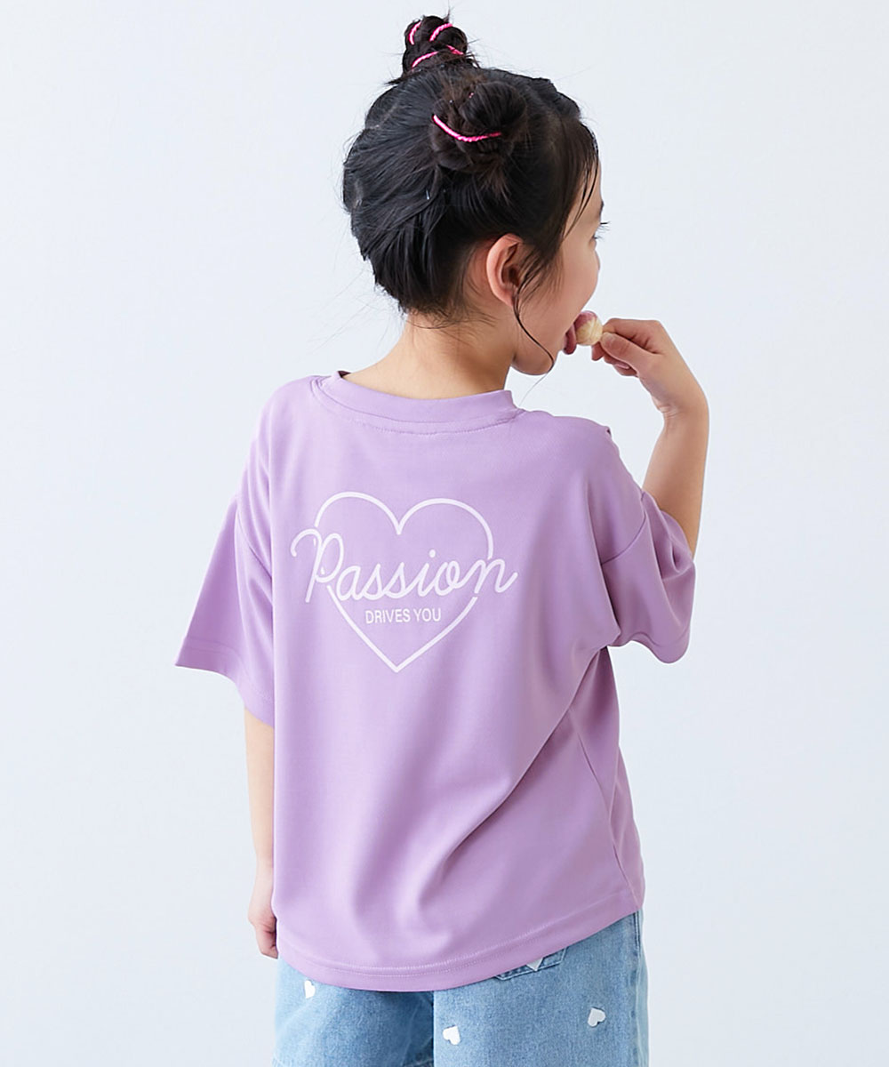 ロゴ プリント 速乾 トップス 【涼感 サラッとメッシュ】× デビラボ ガールズ プリント 半袖Tシャツ キッズ デビロック 26summer_girls heatstroke | devirock | 08