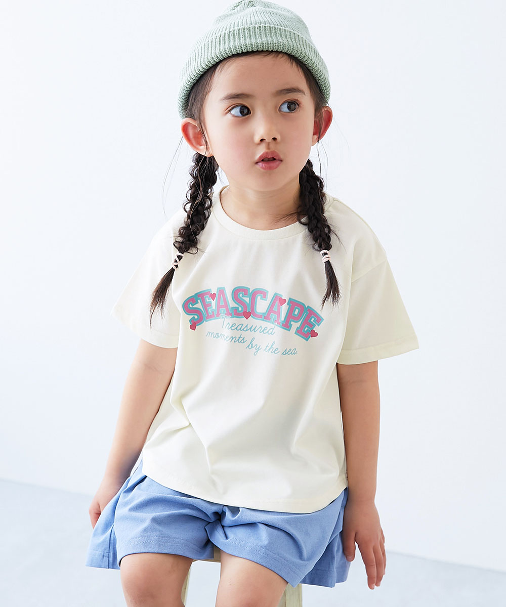 Tシャツ トップス 【ひやシャリ】接触冷感 デビラボ ガールズ プリント半袖Tシャツ キッズ ベビー服 子供服 女の子  デビロック devirock | devirock | 02