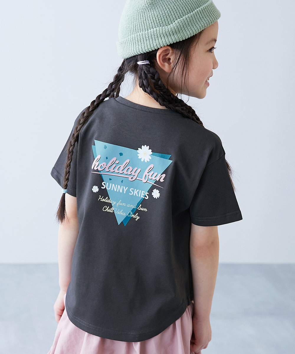 Tシャツ トップス 【ひやシャリ】接触冷感 デビラボ ガールズ プリント半袖Tシャツ キッズ ベビー服 子供服 女の子  デビロック devirock | devirock | 07