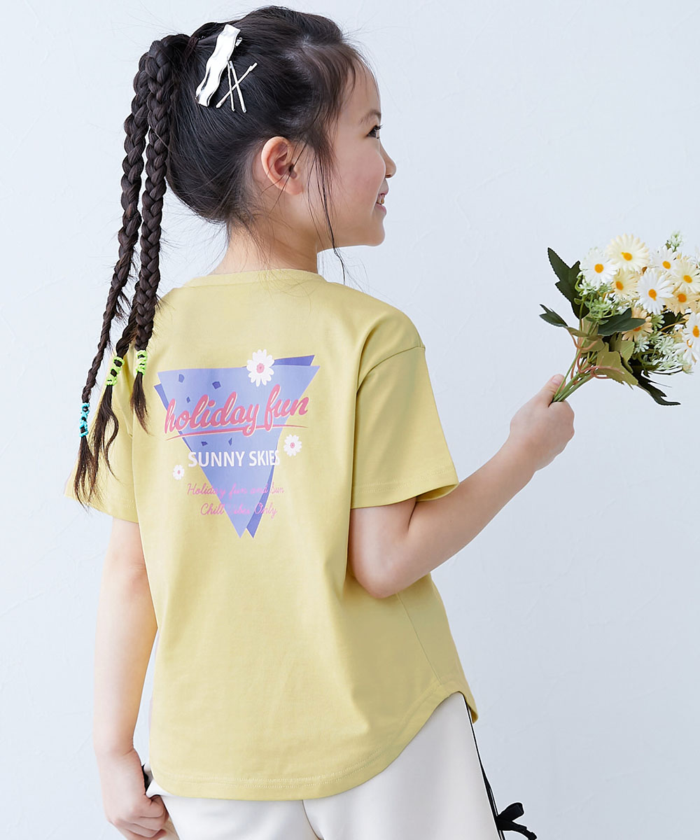 Tシャツ トップス 【ひやシャリ】接触冷感 デビラボ ガールズ プリント半袖Tシャツ キッズ ベビー服 子供服 女の子  デビロック devirock | devirock | 08