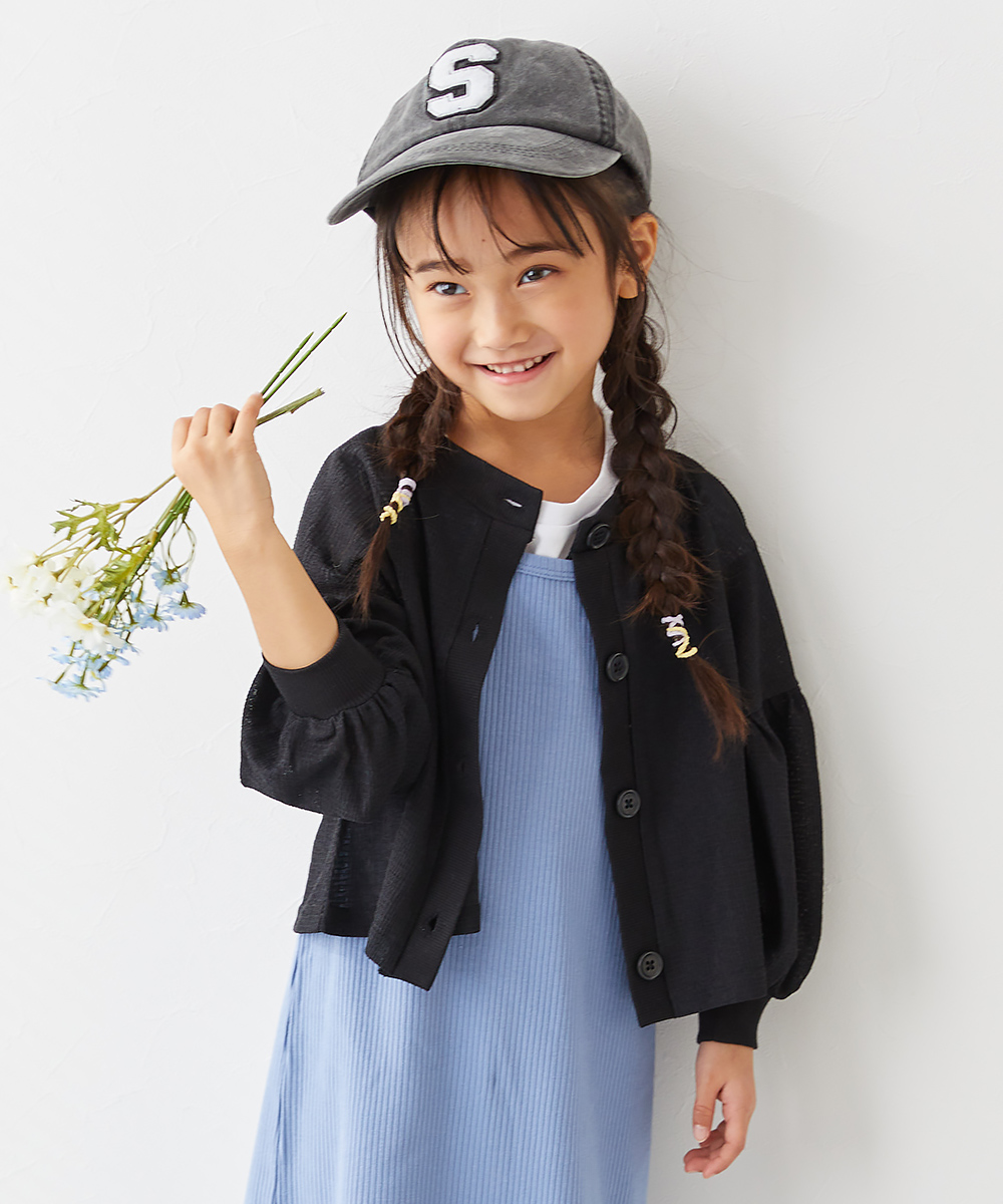 カーディガン トップス ガールズ ふわそで シアーカーディガン キッズ 子供服 女の子  デビロック devirock | devirock | 02