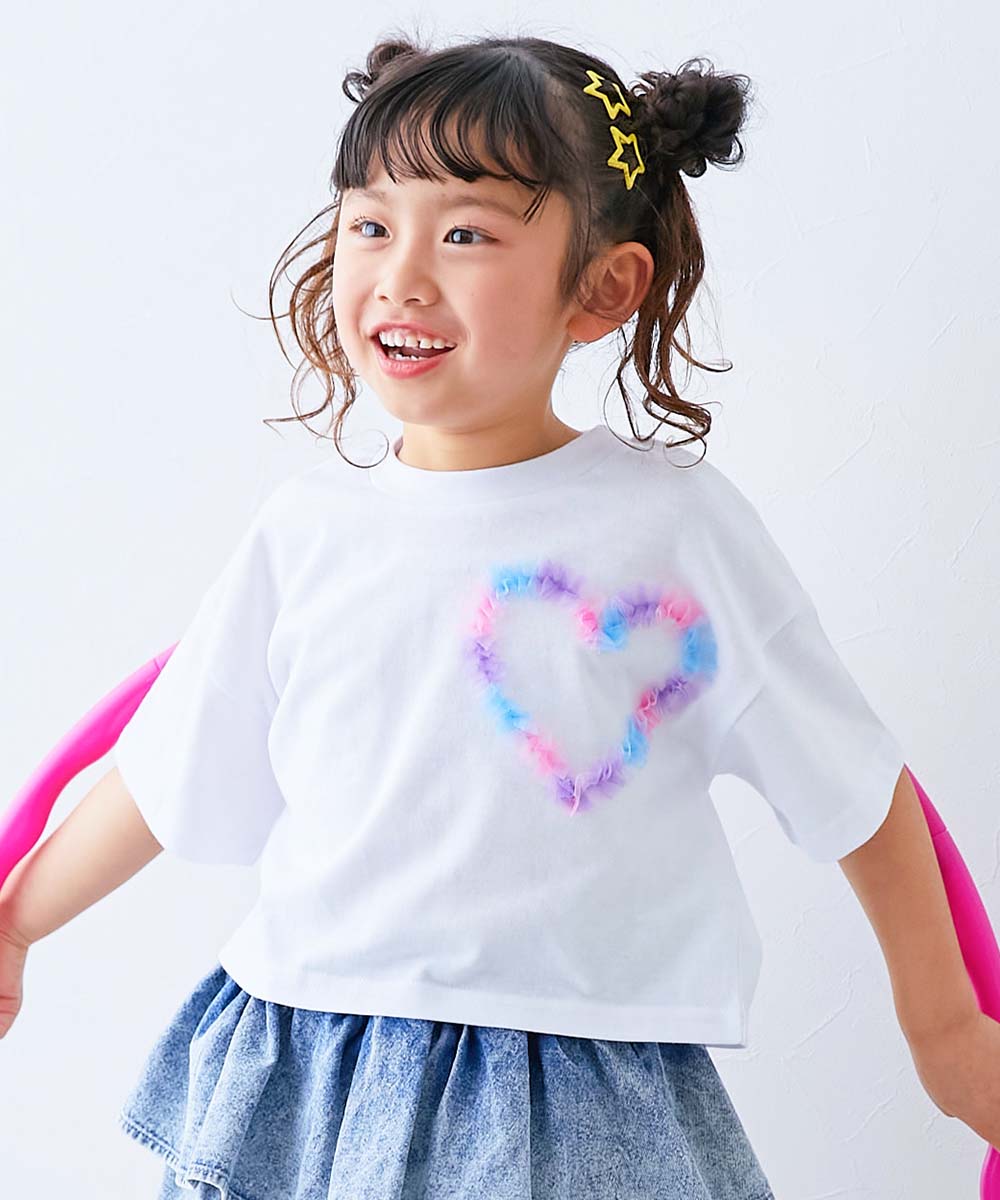 devirock（デビロック） ハート リボン Tシャツ トップス チュール