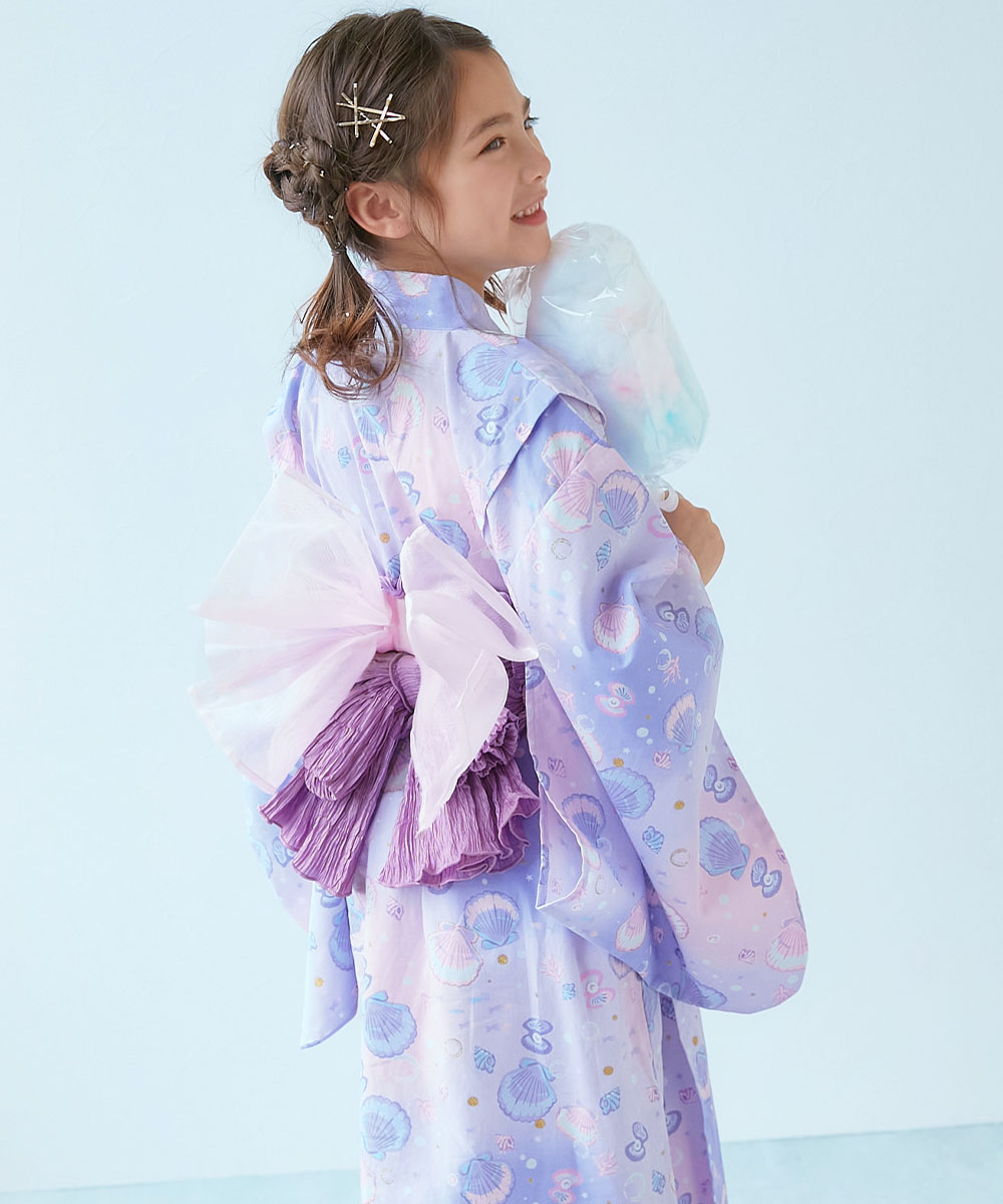 ロビ服　お祭り甚平 お揃い】モチーフ総柄甚平(80~130cm)(80cm ネイビー系(金魚