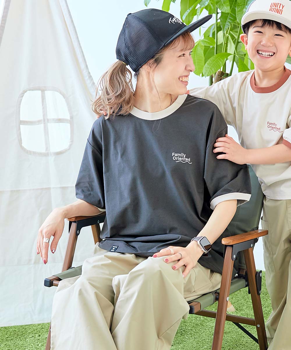 Tシャツ トップス 【おーちゃんコラボ】蚊をよせつけにくい 防蚊 リンガー 大人用 半袖Ｔシャツ キッズ 子供服 男の子 女の子  デビロック devirock | devirock | 02